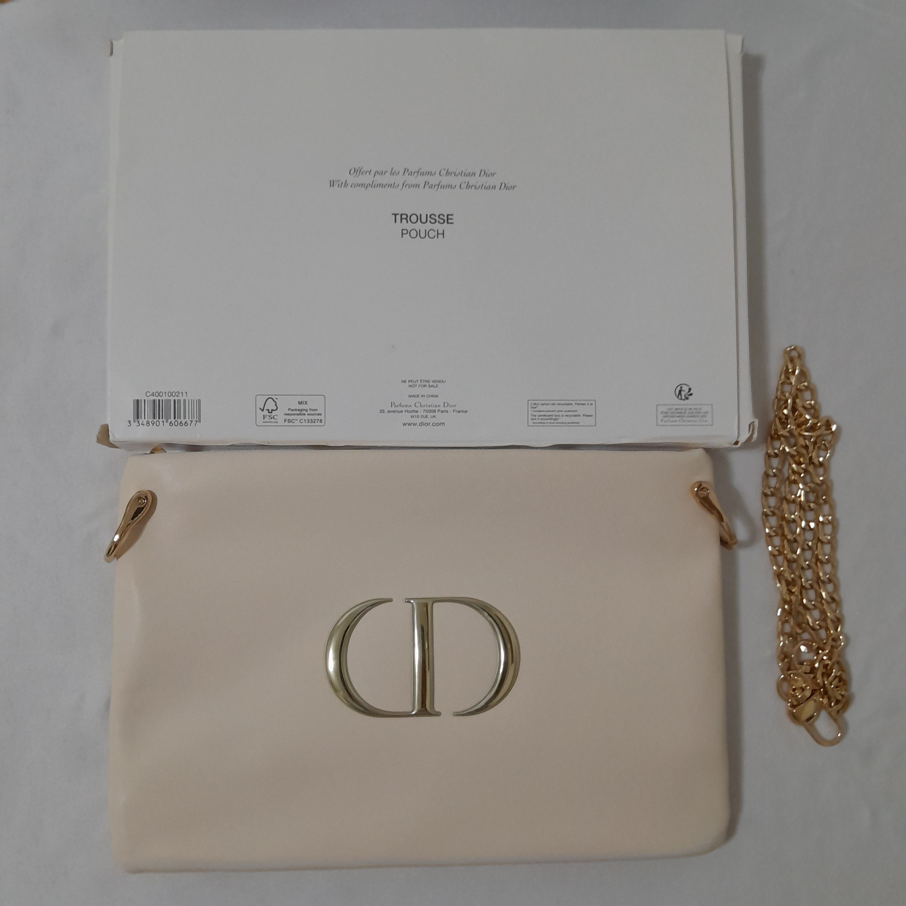 Dior Dior Soft Leather Make-Up Bag in Beige Size ONE SIZE - 3 Thumbnail