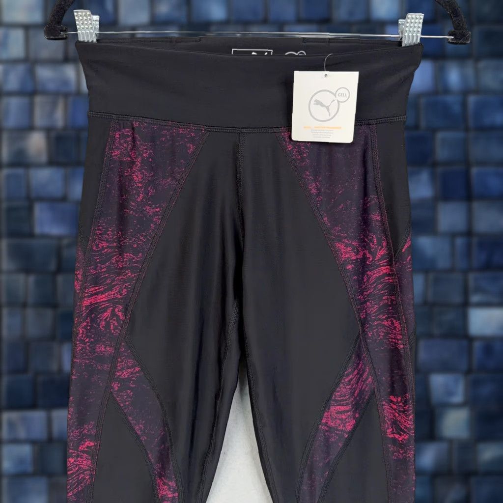 Puma PUMA Leggings Womens Small Black Explosive Tight High Rise Ankle Yoga Running Size 28" / US 6 / IT 42 - 1 Thumbnail