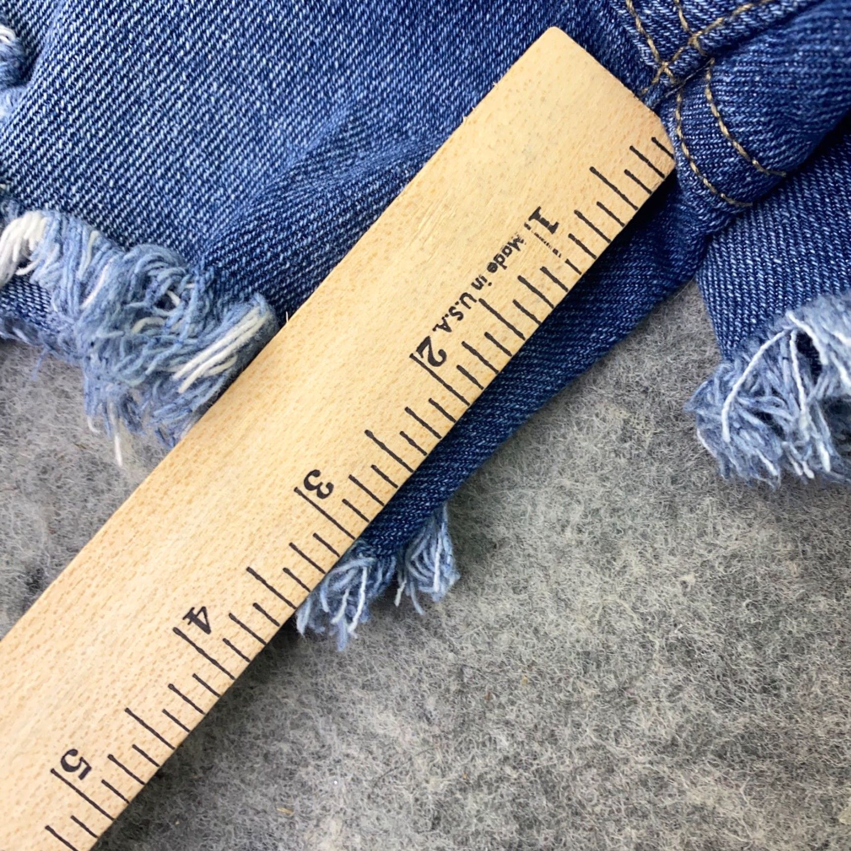 Denime Sincerely Jules Womens Shorts Size 1 Juniors Denim Blue Distressed Cut-Off Stretch Size 25" / US 0 / IT 36 - 6 Thumbnail