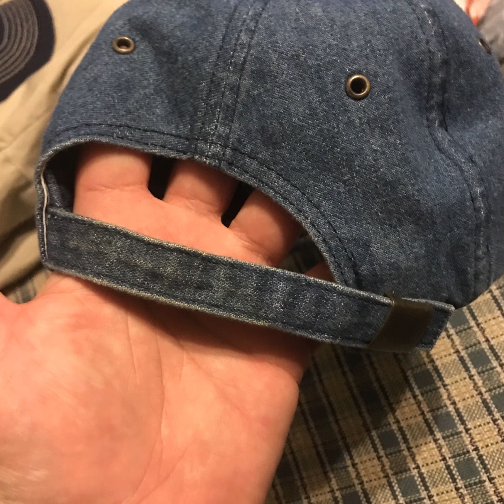 Denime VINTAGE Mickey Mouse Disneyland Denim Blue Adjustable Hat Cap Size ONE SIZE - 2 Thumbnail