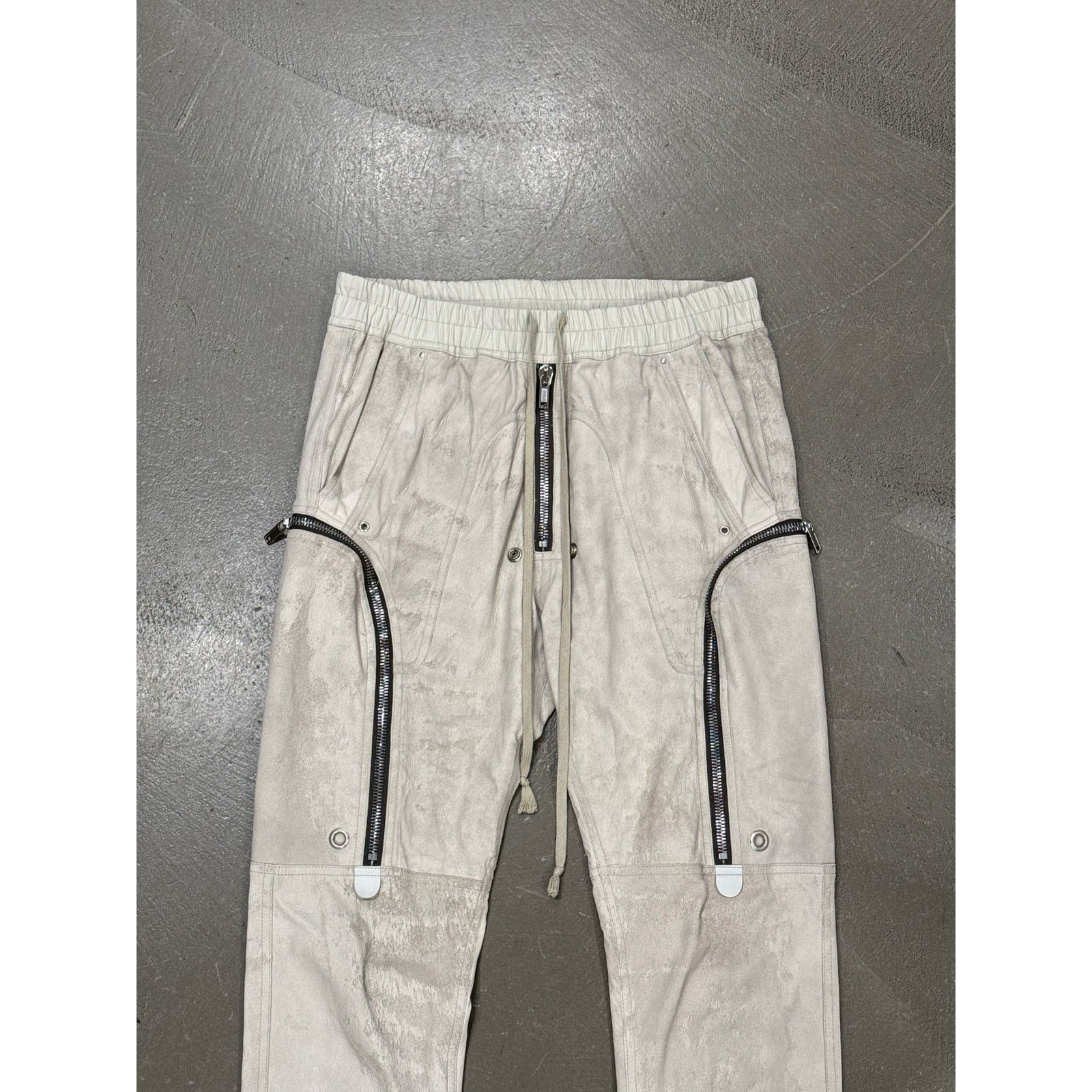 2021 Rick Owens “Phlegeton” distressed leather Bauhaus Pants