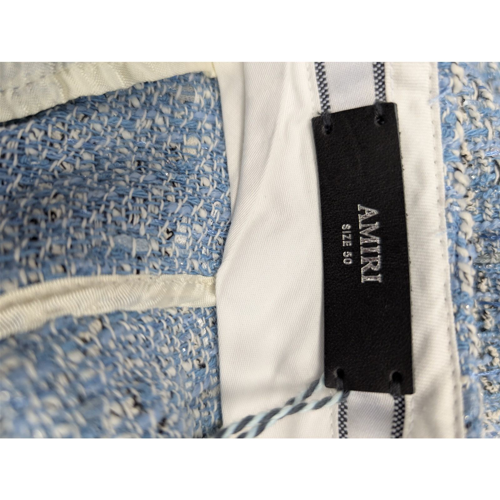 Amiri o1rshd1 Boucle Shorts Short in Ashley Blue Size US 34 / EU 50 - 16 Thumbnail