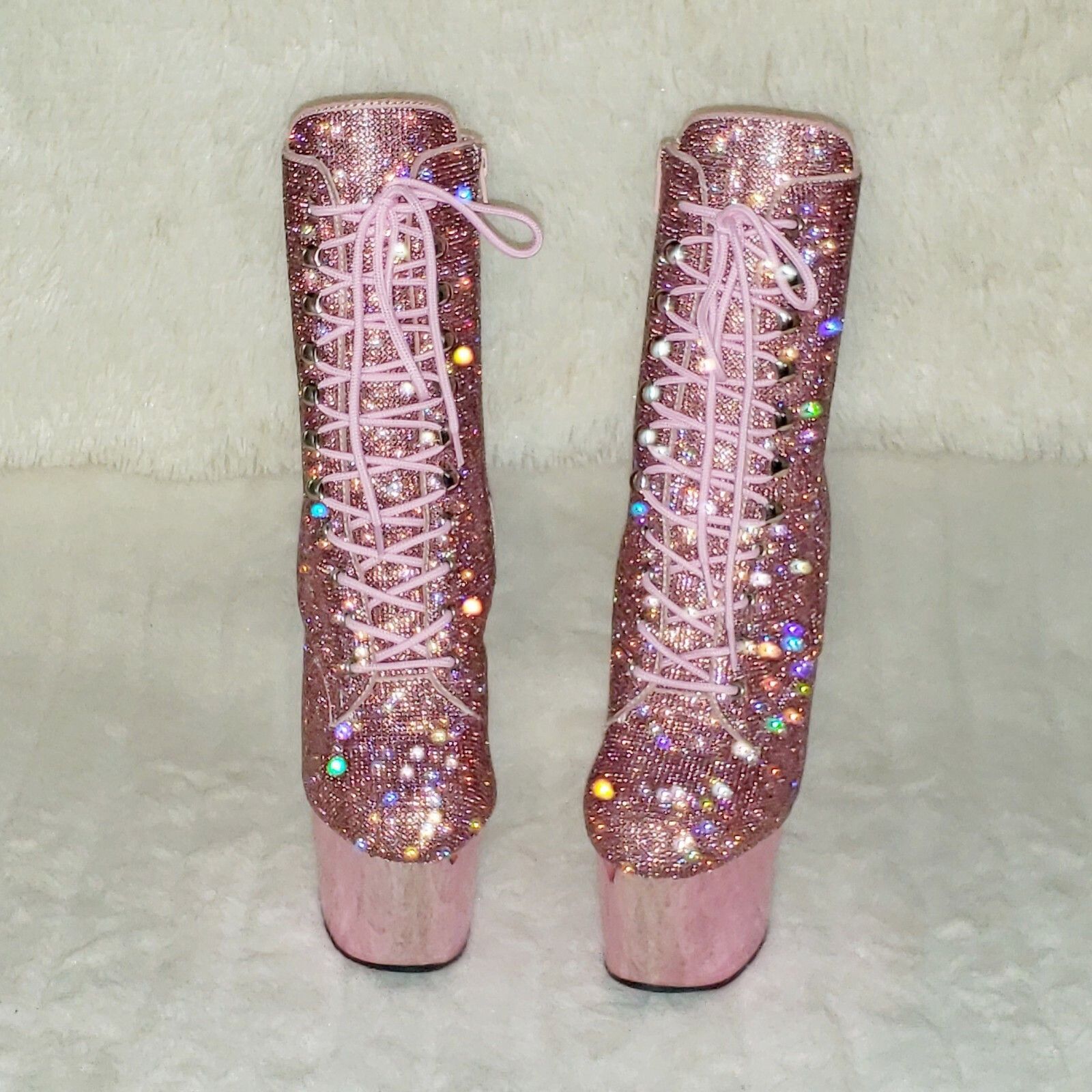 Other Adore 1020CHRS Bejeweled Rhinestone 7" Heel Platform Ankle B Size US 10 / IT 40 - 8 Thumbnail