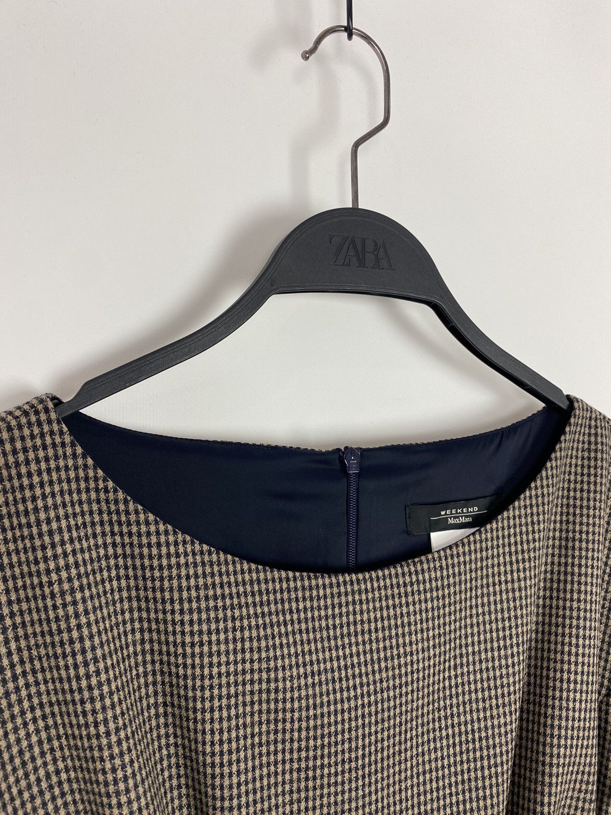 Weekend Max Mara Weekend Max Mara Wool Houndstooth Midi Dress Size S / US 4 / IT 40 - 2 Thumbnail