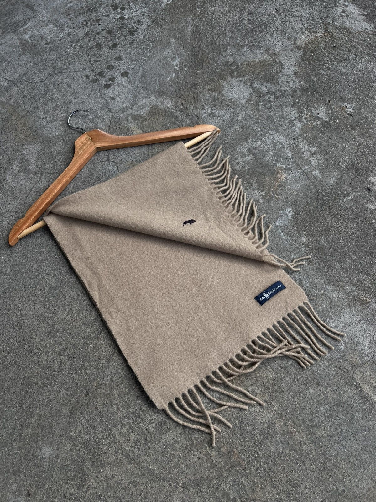 Polo Ralph Lauren × Ralph Lauren × Vintage Vintage Rare Polo Ralph Lauren Scarf cashmere wool usa Size ONE SIZE - 5 Thumbnail