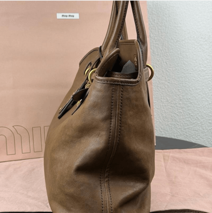 Miu Miu Miu Miu Oak Nappa Leather Top Handle Bag Size ONE SIZE - 6 Thumbnail
