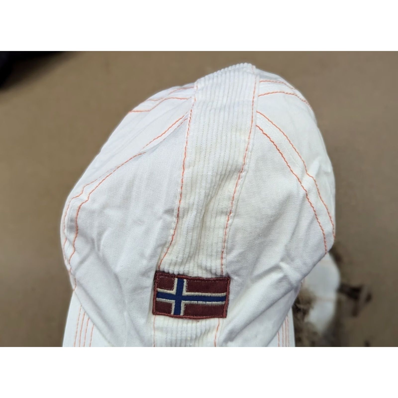 Vintage Rabbit Fur Cap White Norway Flag Chin Strap Unisex Lined Insulated One Size Casual Mens Size ONE SIZE - 4 Thumbnail