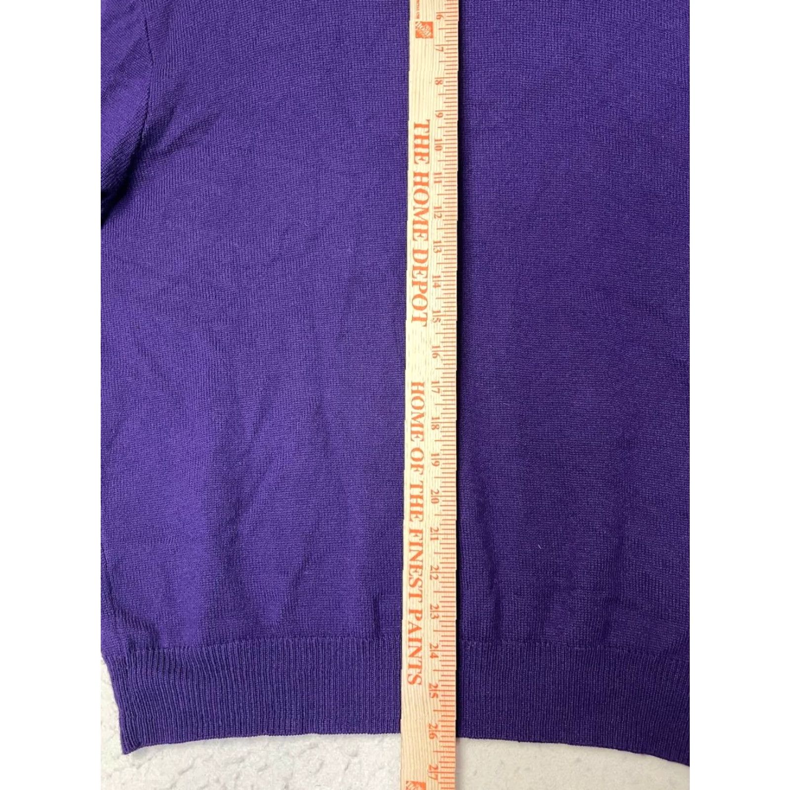Polo Ralph Lauren Polo Ralph Lauren Long Sleeve Quarter Zip Merino Wool Sweater Size Large Purple Mens Size US L / EU 52-54 / 3 - 4 Thumbnail