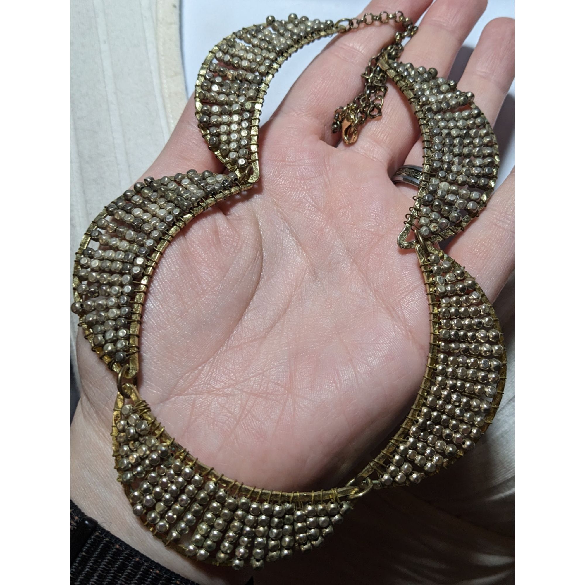 Other Retro Beaded Scalloped Metallic Necklace Size ONE SIZE - 7 Thumbnail