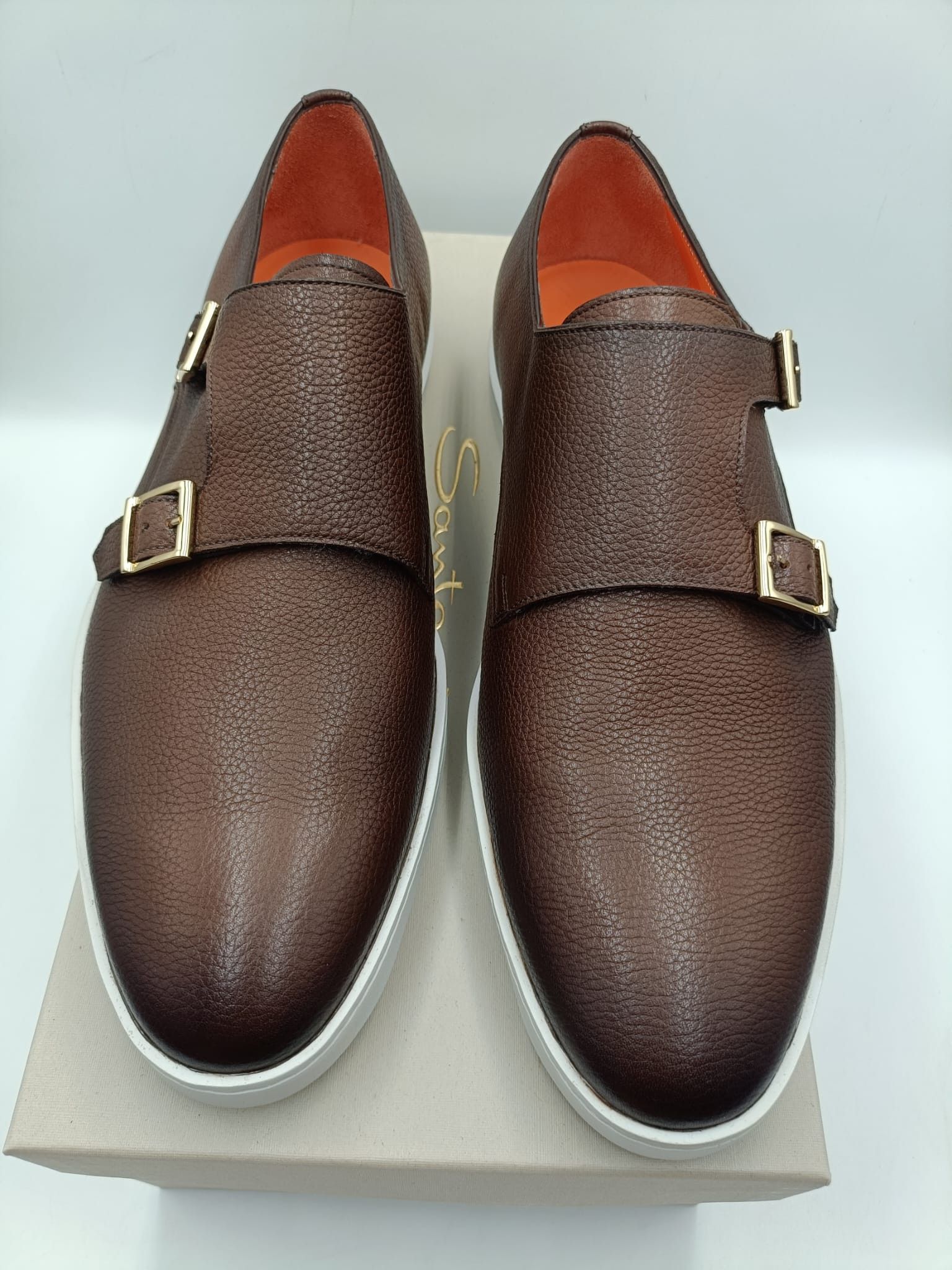 Santoni Santoni Double Monk Strap Sneakers - Brown Leather Size US 8.5 / EU 41-42 - 3 Thumbnail
