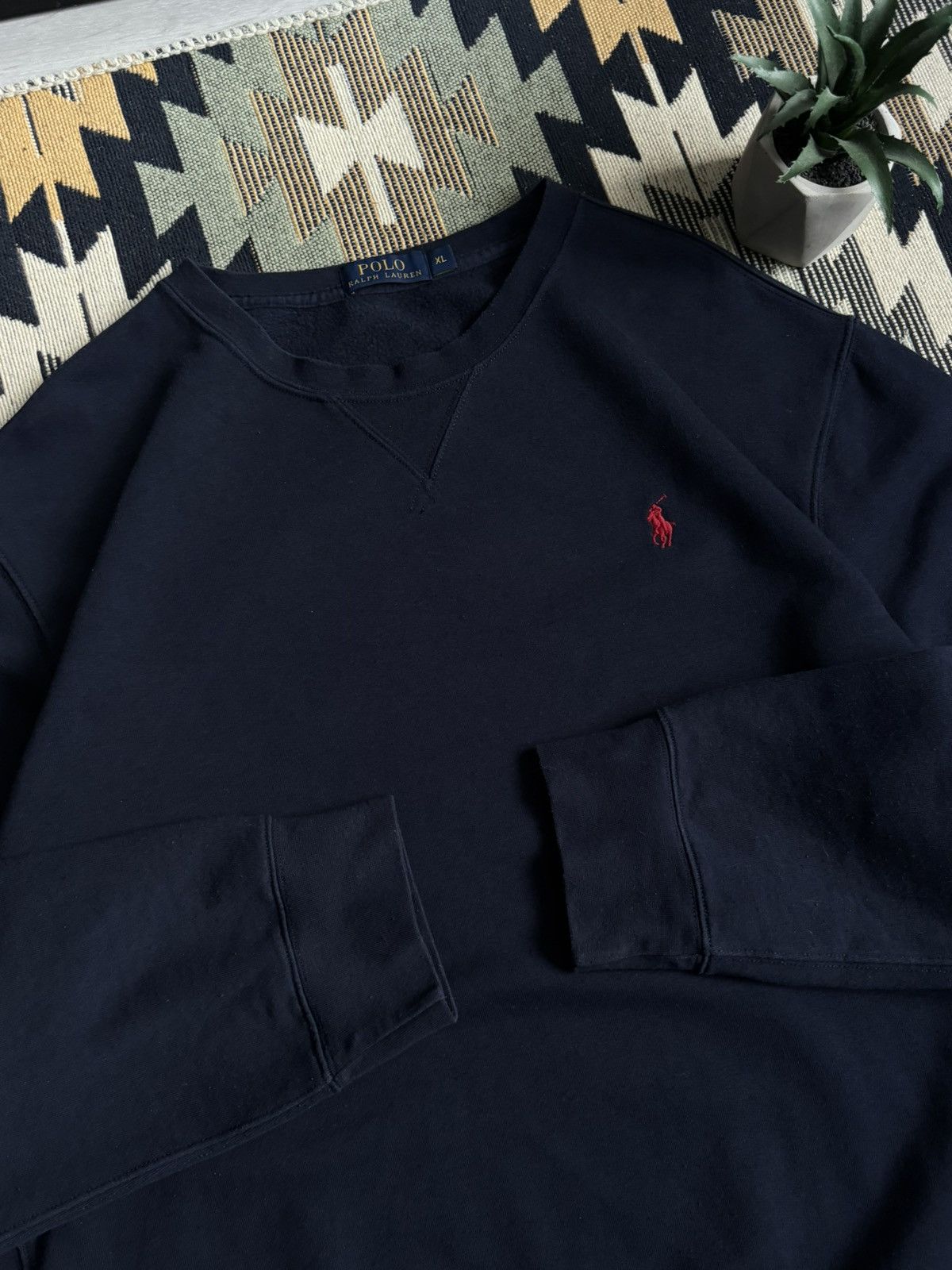 Polo Ralph Lauren Vintage Polo Ralph Lauren Navy Sweatshirt Size US XL / EU 56 / 4 - 6 Thumbnail