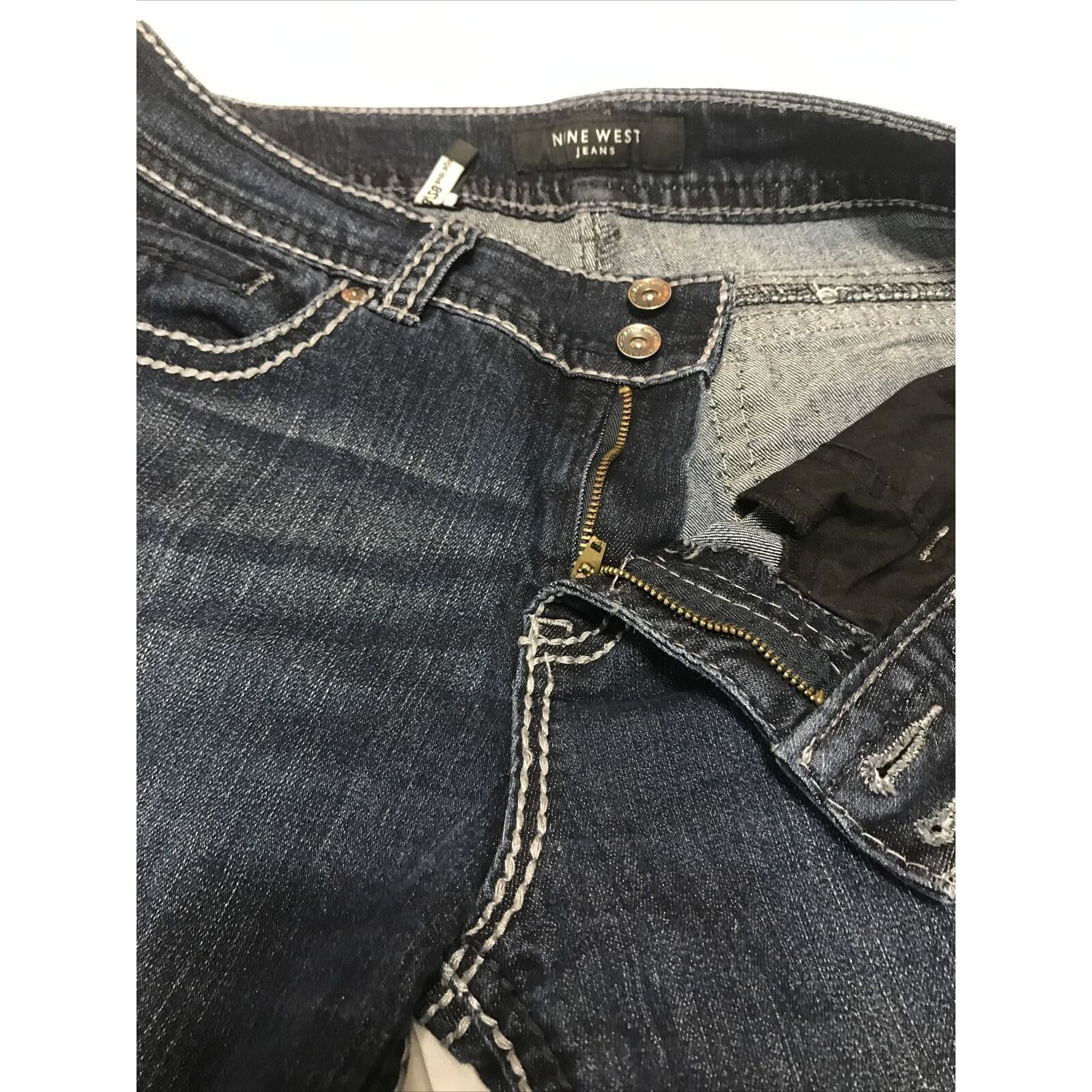 Nine West Annette Nine West Women's jeans Bling Flap Pocket Thick Stit Size 30" / US 8 / IT 44 - 8 Thumbnail