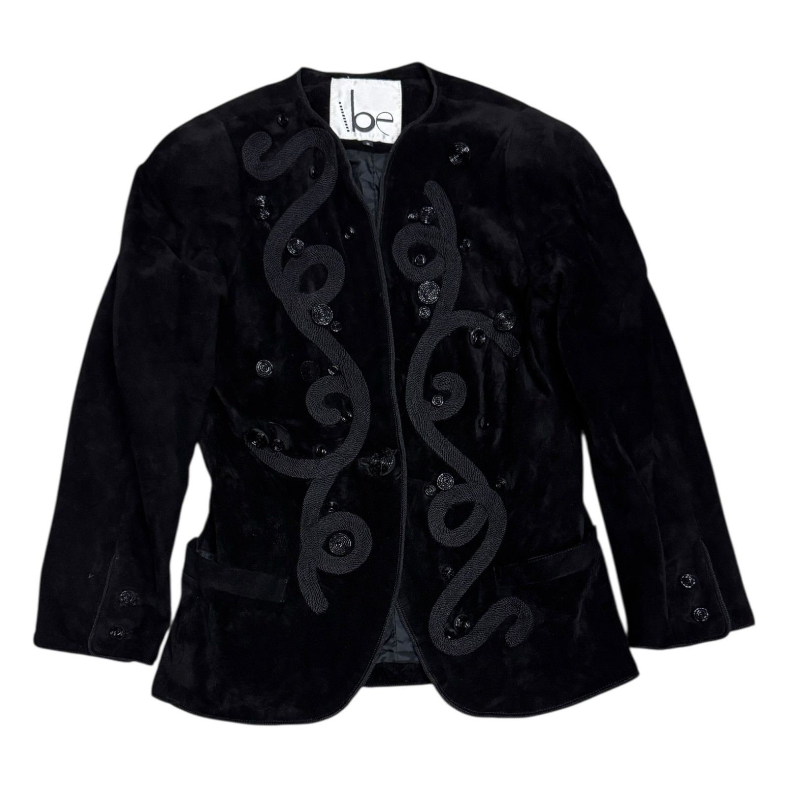 VINTAGE LEATHER SUEDE Beaded Business Casual Jacket Medium
