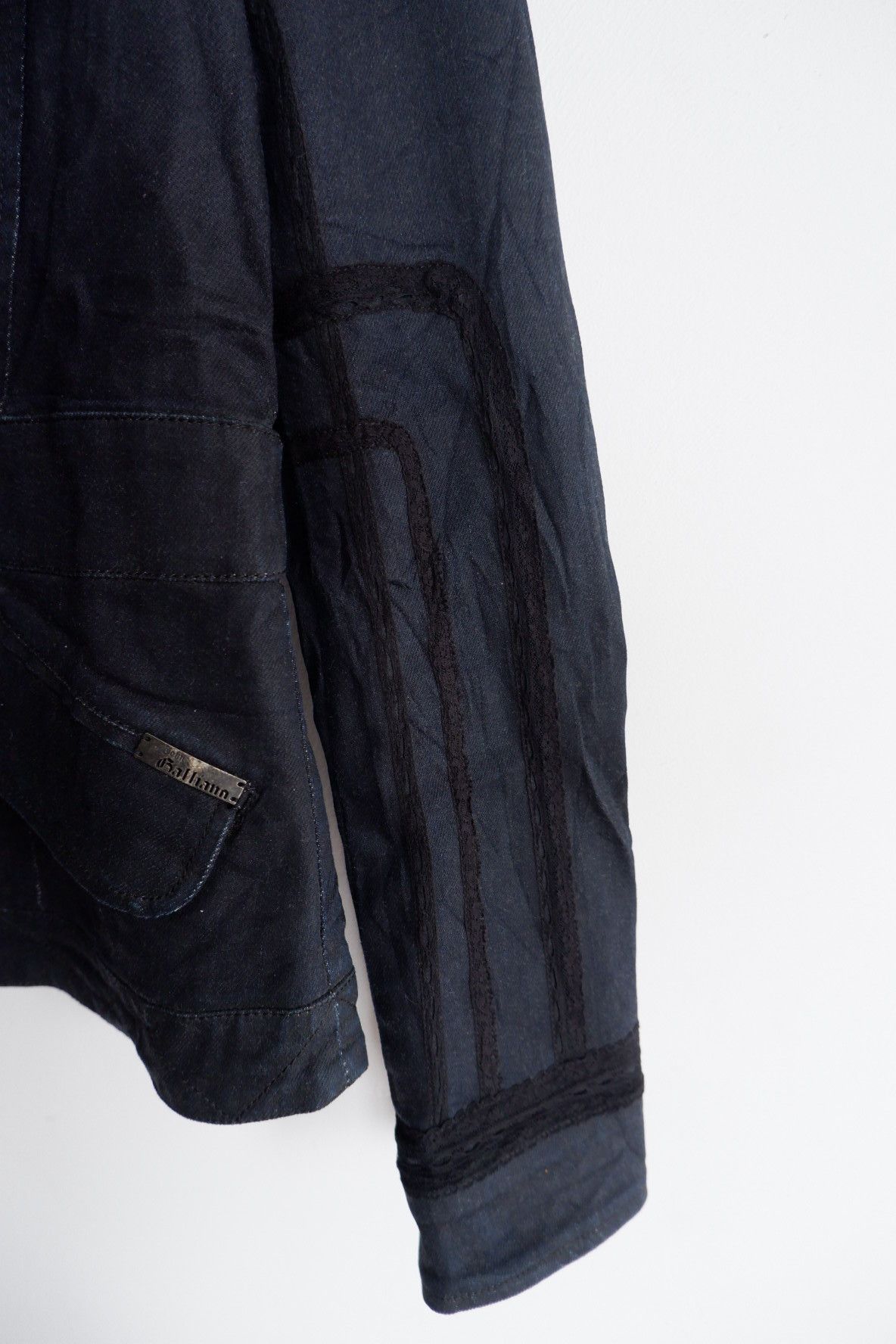 John Galliano John Galliano Black Coated Blazer Denim Jacket Size M / US 6-8 / IT 42-44 - 4 Thumbnail