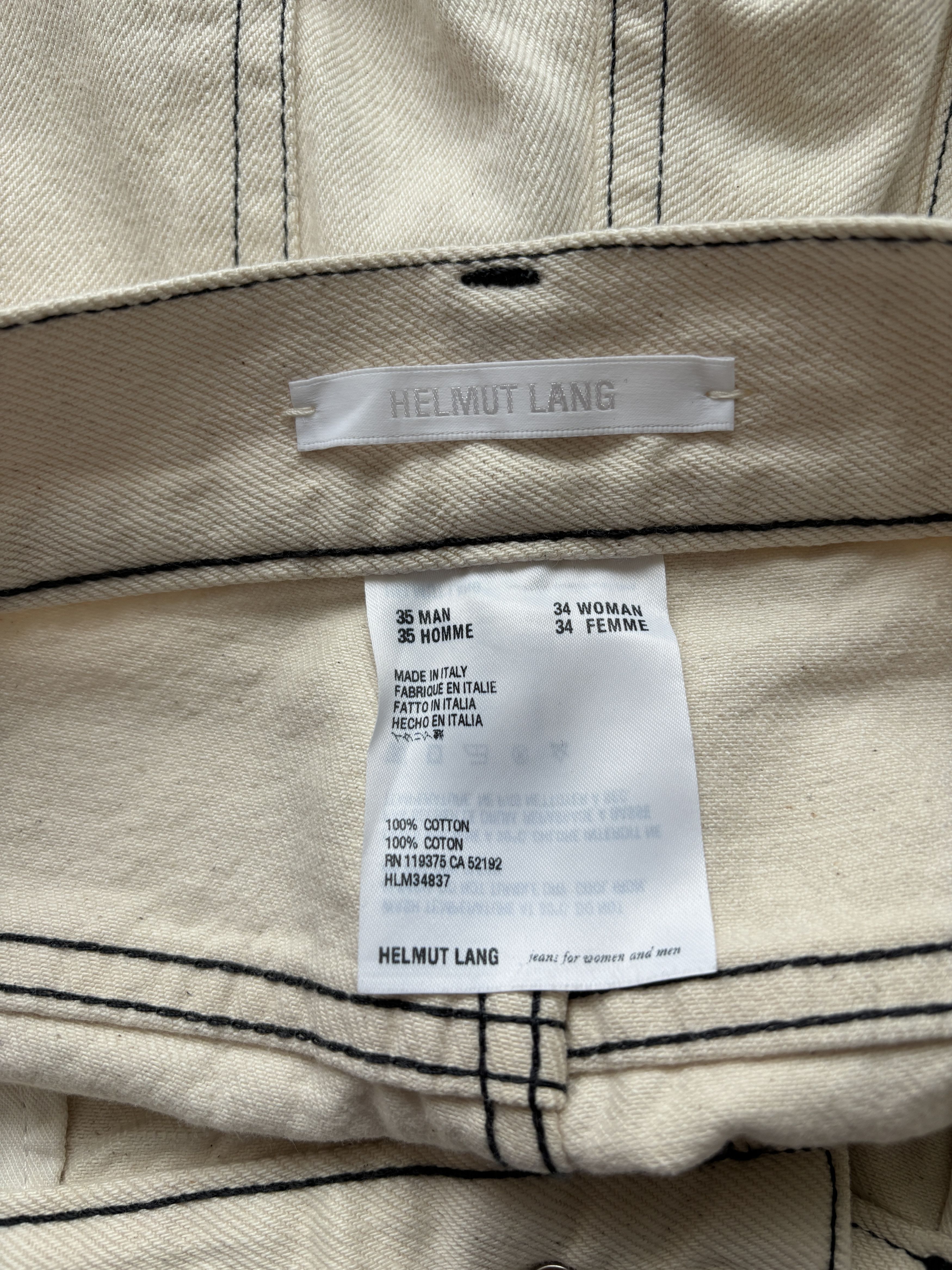 Helmut Lang ⚡️QUICK SALE⚡️Helmut Lang Natural Masc Lo Drainpipe Jeans Size US 35 - 5 Thumbnail
