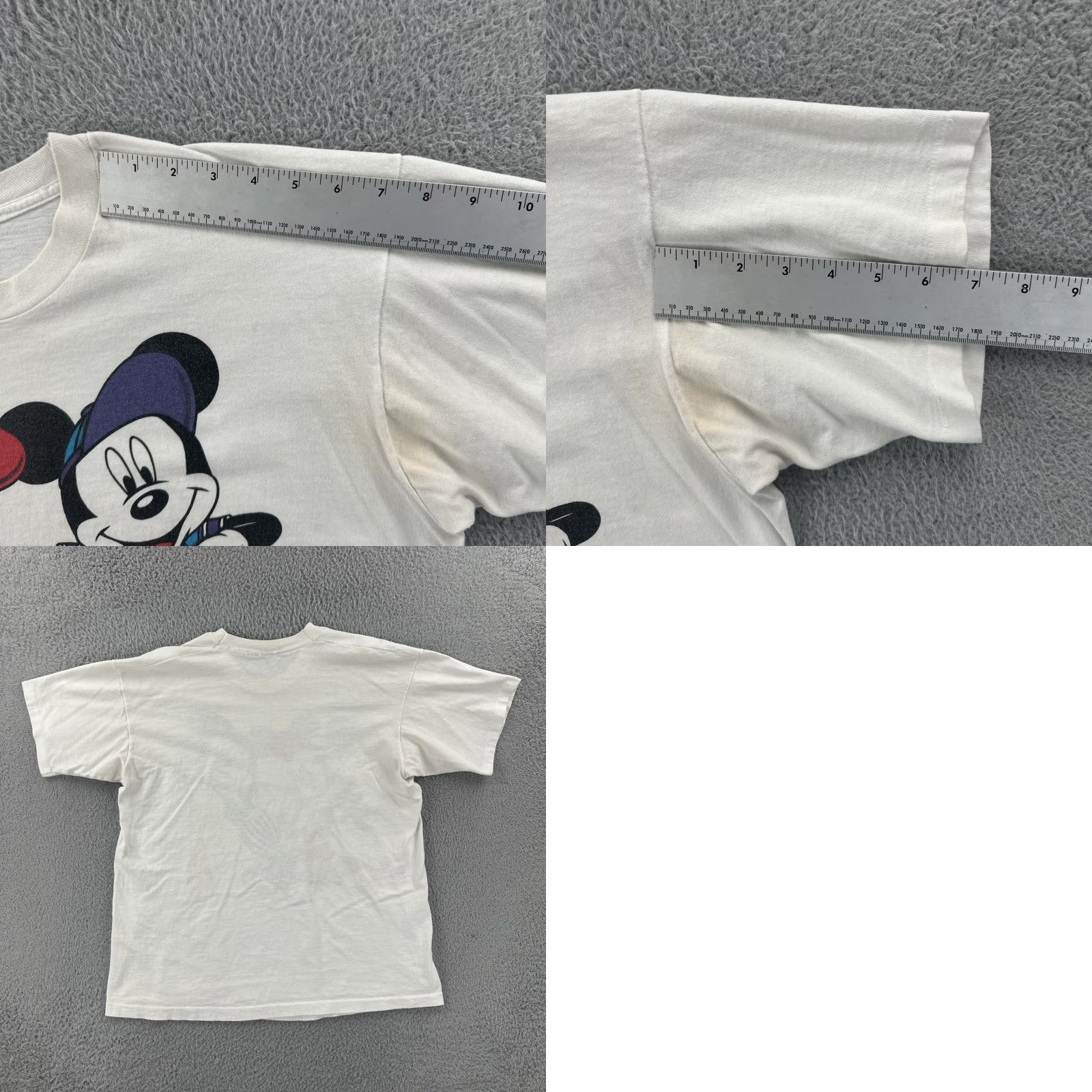 Disney VINTAGE Disney Men’s XL White Single Stitch Shirt Mickey & Minnie Mouse Graphic Tee Shirt Adults XL White Cotton 90s 80s Cartoon Mens Size US XL / EU 56 / 4 - 10 Thumbnail