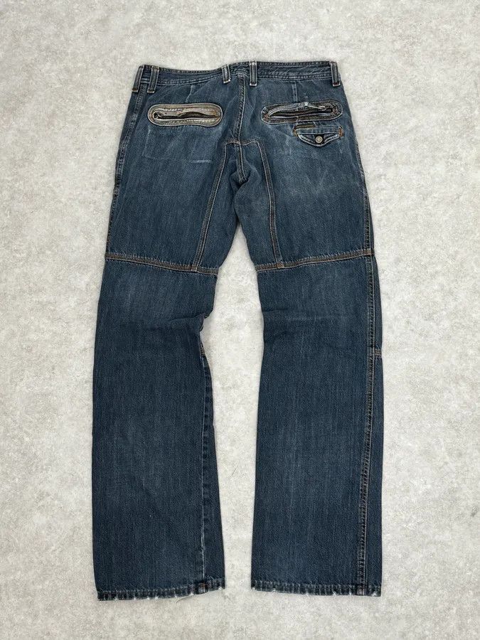 Dolce & Gabbana AW2004 Dolce & Gabbana Blue Biker Denim Jeans Size US 32 / EU 48 - 5 Thumbnail