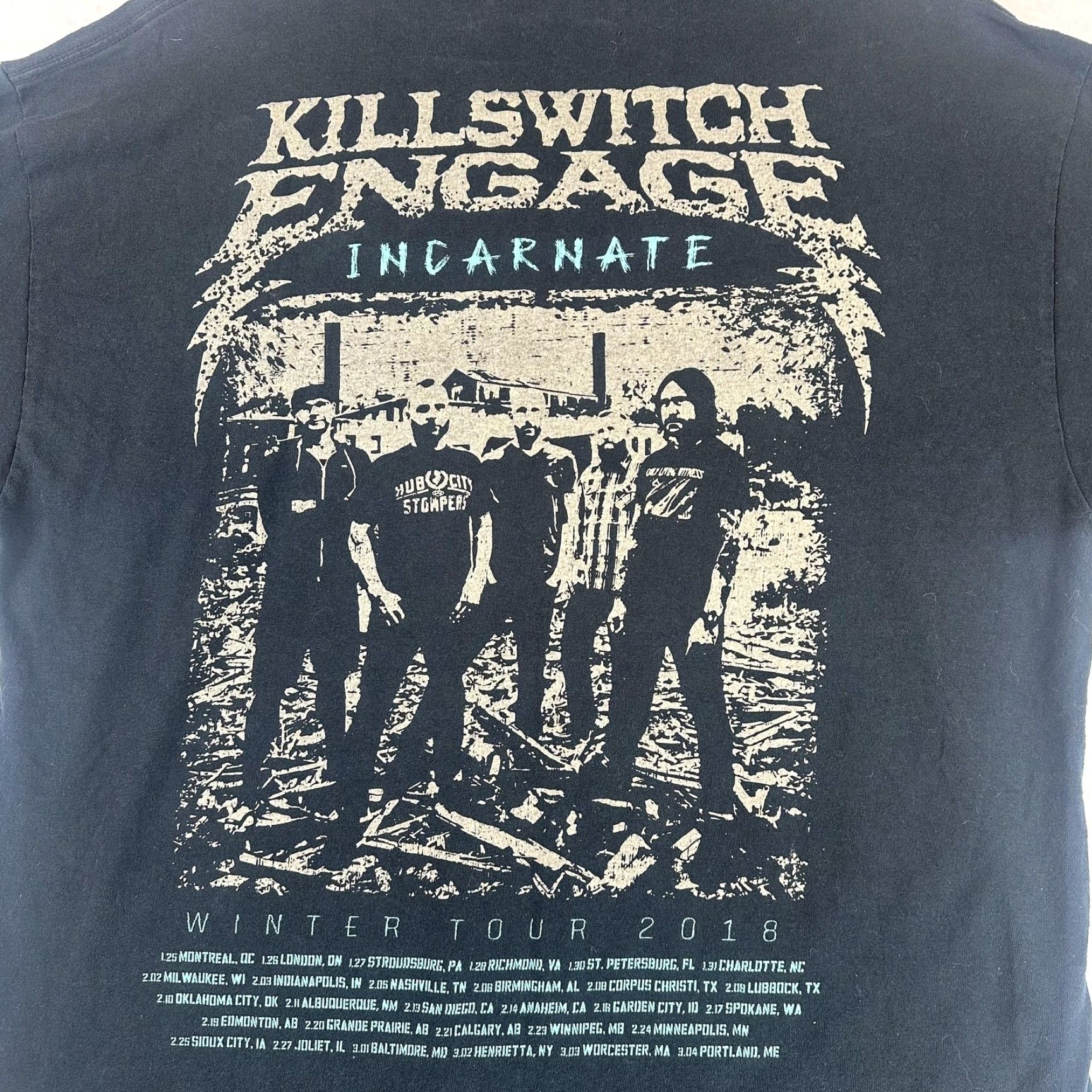 Gildan Killswitch Engage Shirt Mens XL Black Incarnate Winter Tour 2018 Band Graphic Size US XL / EU 56 / 4 - 7 Thumbnail