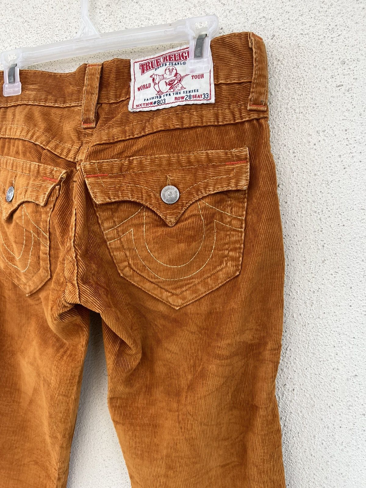 True Religion Vintage 2000s True Religion #803 Orange Corduroy Flare Pant Size US 28 / EU 44 - 18 Thumbnail