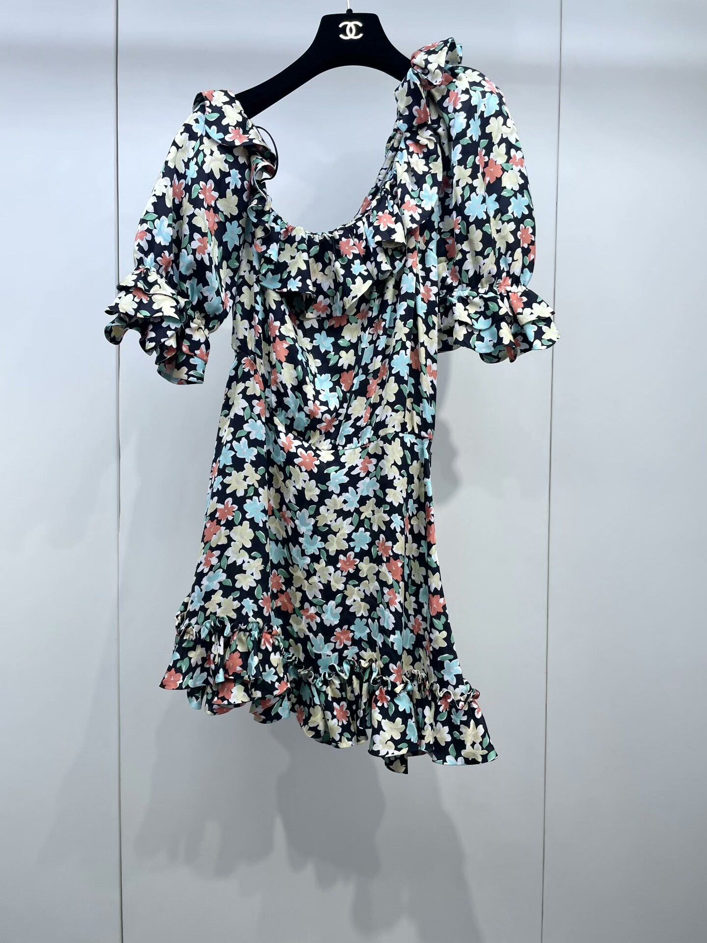 Yves Saint Laurent YSL Saint Laurent Floral One-Shoulder Dress Size S / US 4 / IT 40 - 1 Thumbnail