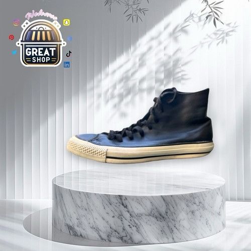 Converse Converse Chuck Taylor Black Leather Hi Top Sneakers Men's Sz Size US 7 / EU 40 - 12 Thumbnail