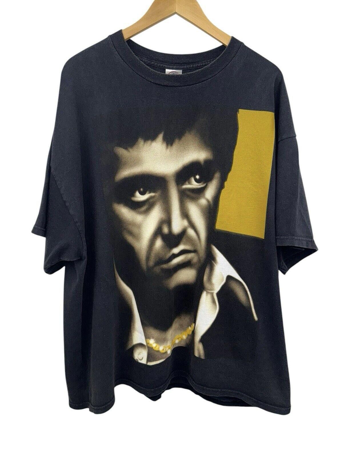 Designer Vintage Scarface Tony Montana Portrait Shirt Sz 2XL RARE Size US XXL / EU 58 / 5 - 1 Thumbnail