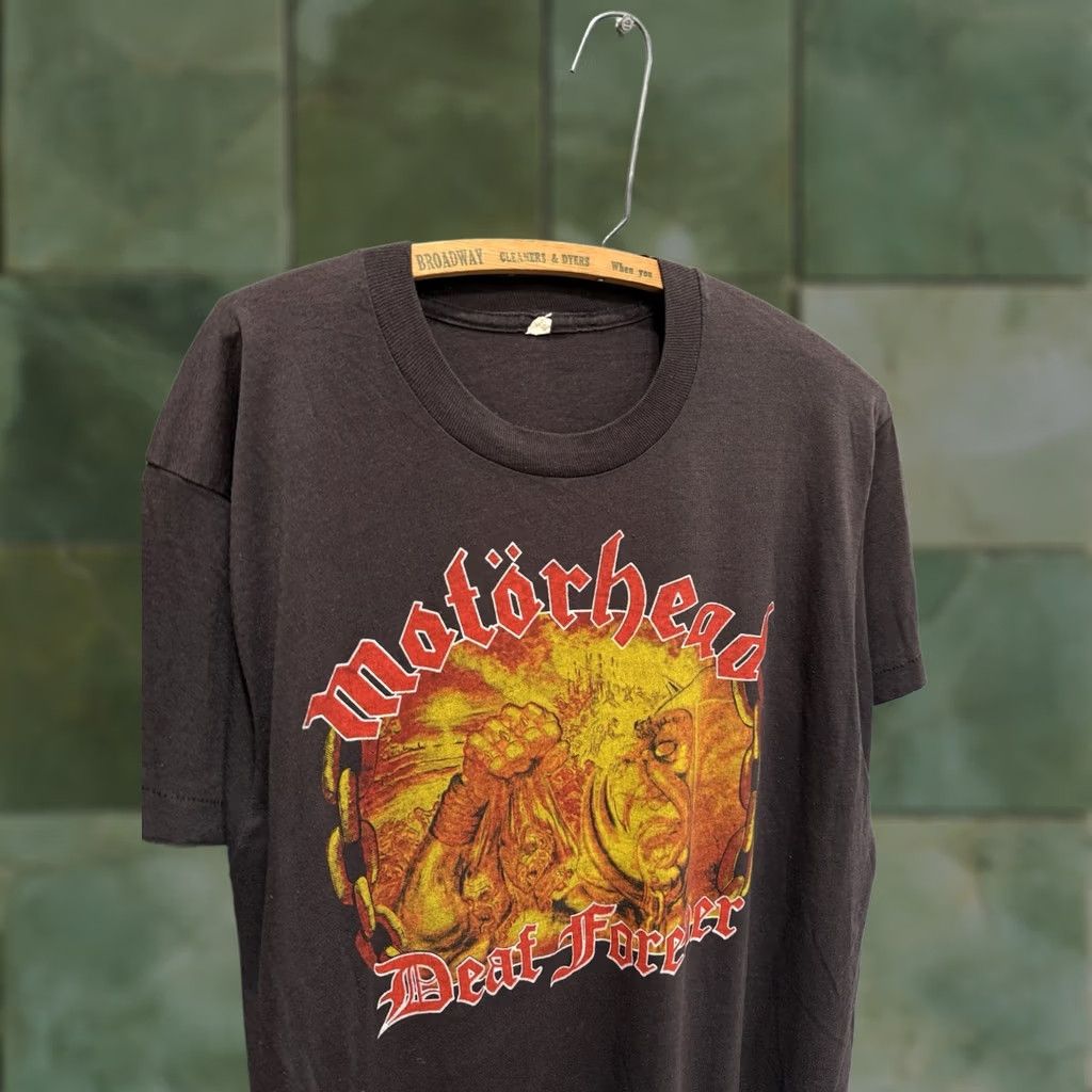 Vintage VINTAGE Motörhead Band Tee XL Black 1987 Deaf Forever The Animal Is Back Tour Mens Size US XL / EU 56 / 4 - 1 Thumbnail
