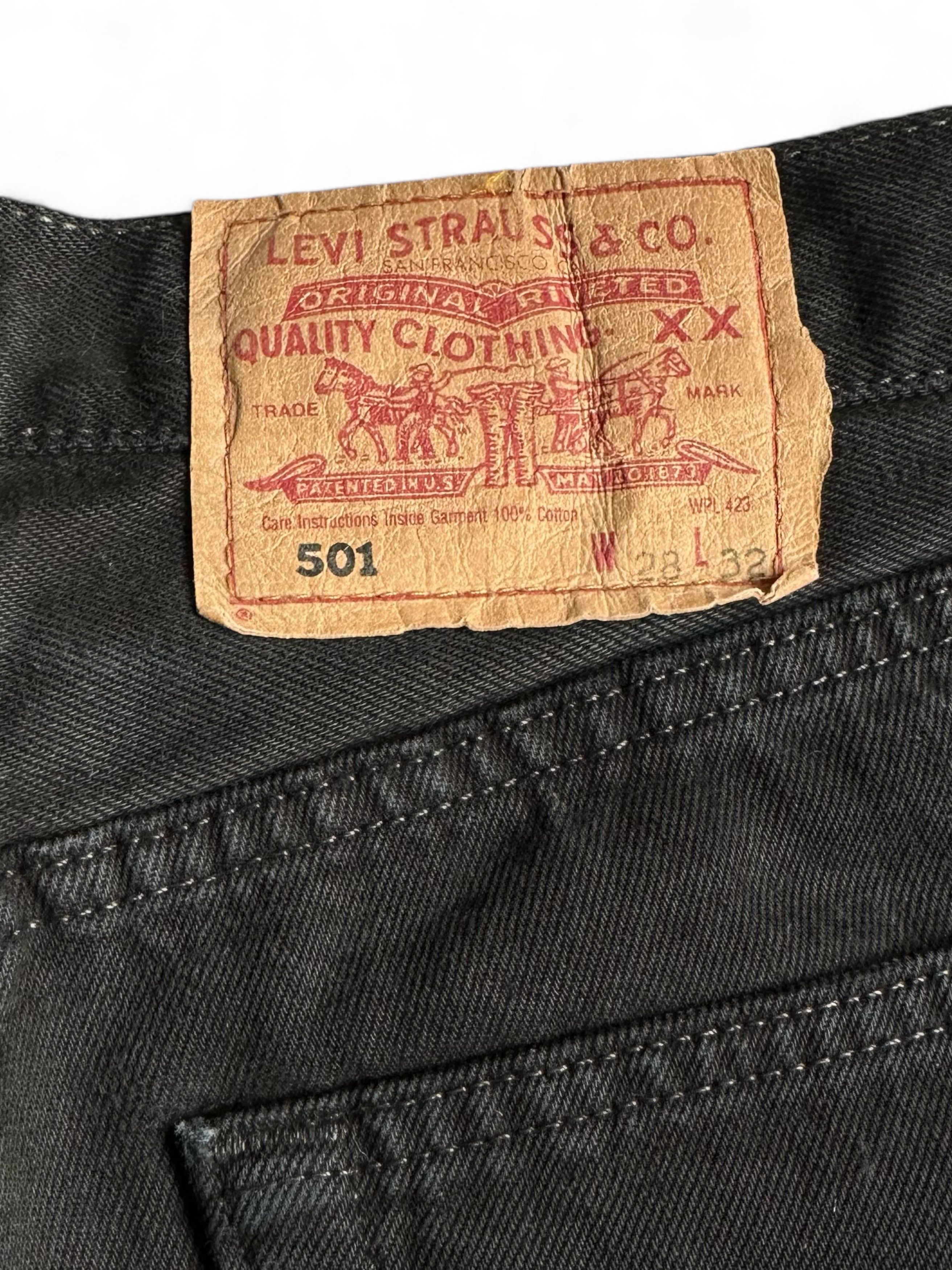 Levi's × Vintage Vintage 90's Made in USA Levi's Black Straight Jeans Size 28" / US 6 / IT 42 - 4 Thumbnail