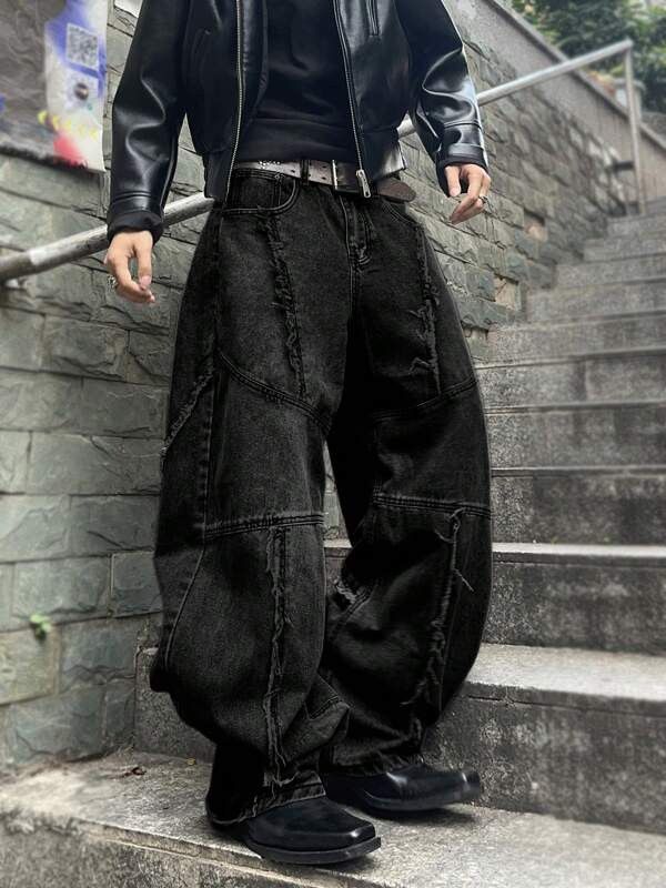 パンツ black damage denim swag opium black damage denim swag opium zenez Wide Leg Opium Jeans Opium