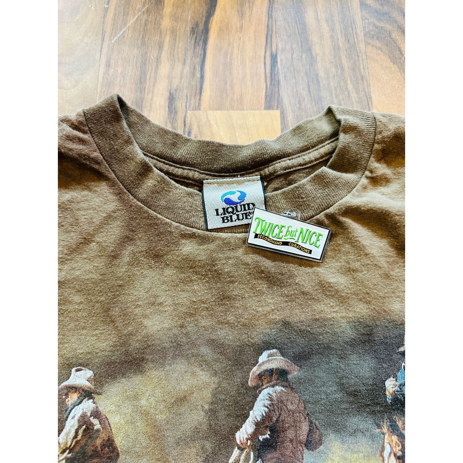 Liquid Blue Western scene tie Dye Size xx-Large Size US XXL / EU 58 / 5 - 2 Thumbnail