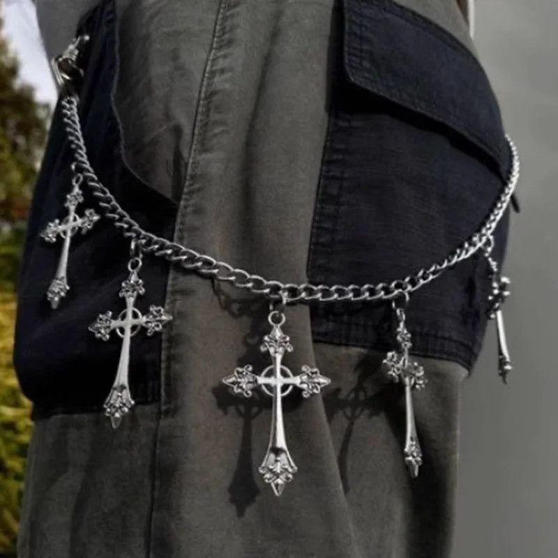 Jewelry Cross Women Vintage Waist Chain Pants Belts Dress Jeans Size ONE SIZE - 1 Thumbnail