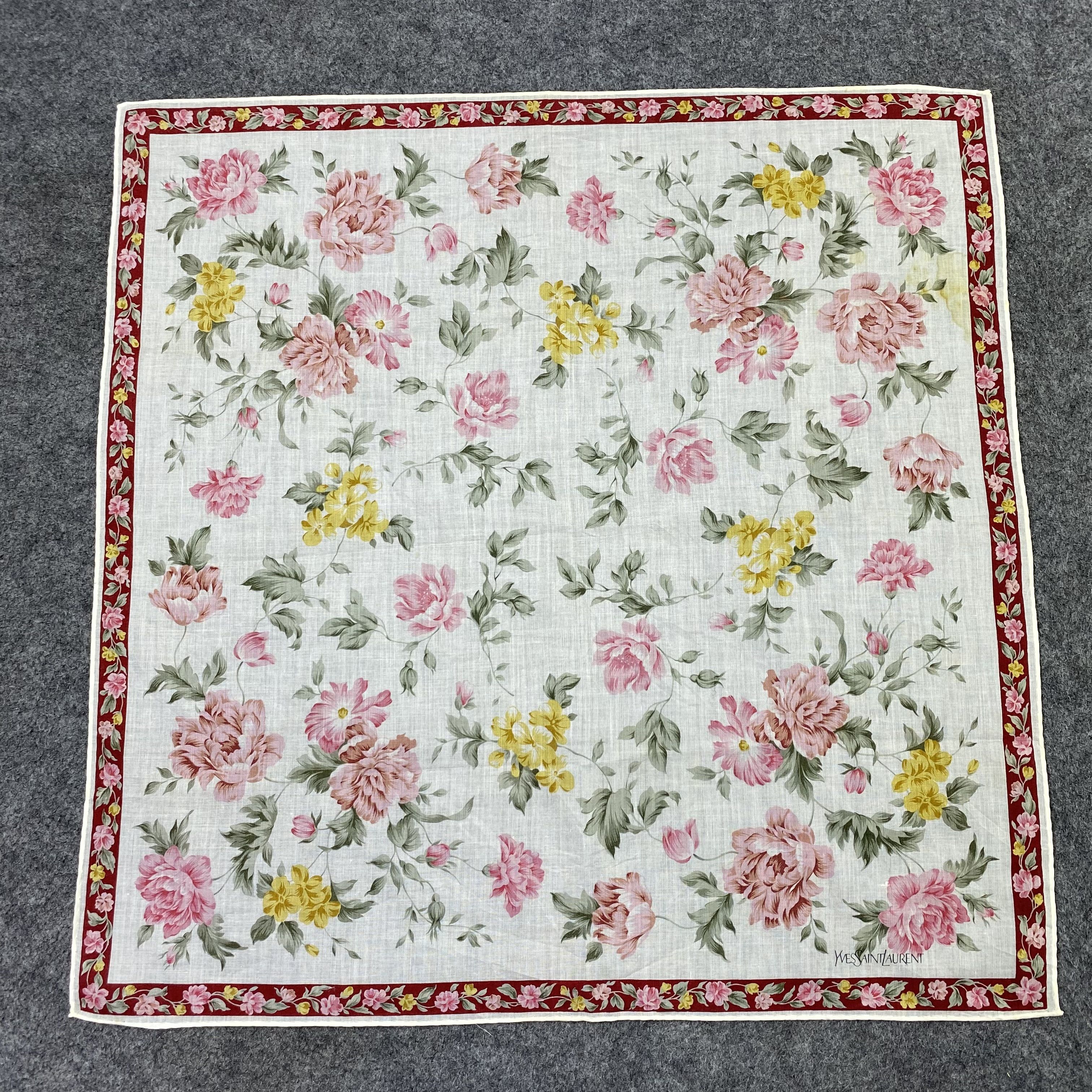 Yves Saint Laurent Yves Saint Laurent Handkerchief /Bandana /Neckerchief-B2266 Size ONE SIZE - 3 Thumbnail