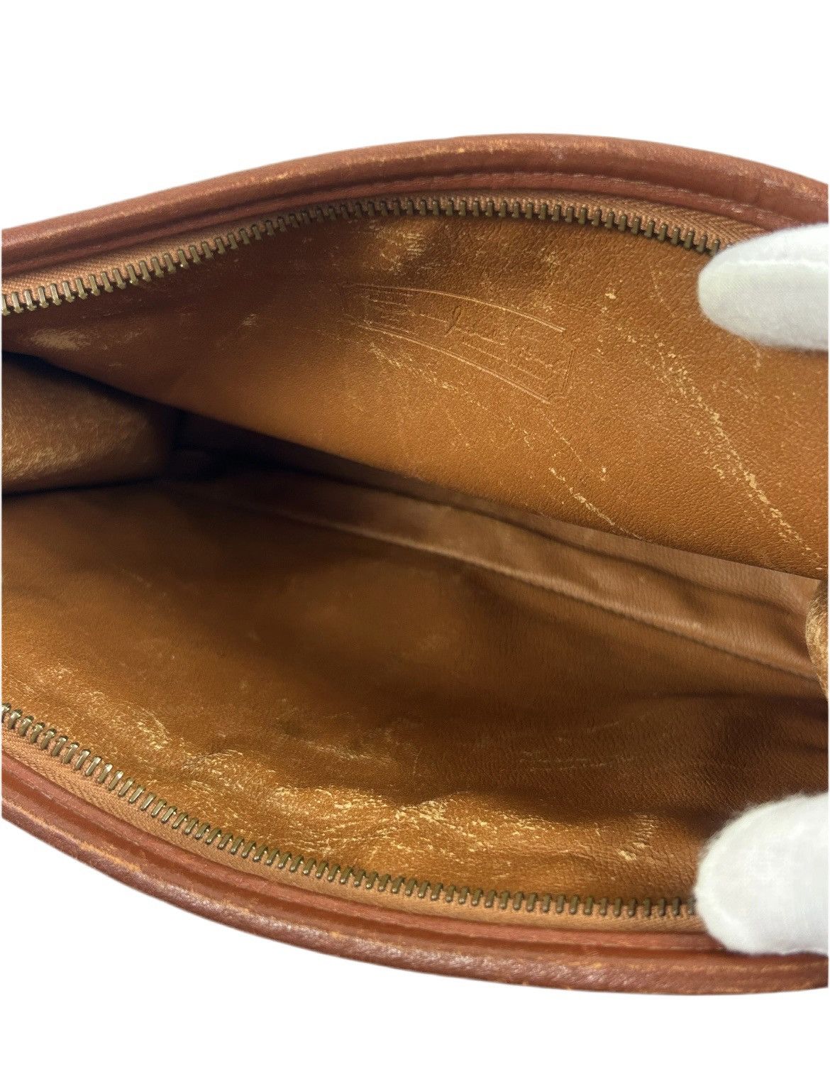 MCM MCM Cognac Leather Clutch Bag Size ONE SIZE - 4 Thumbnail