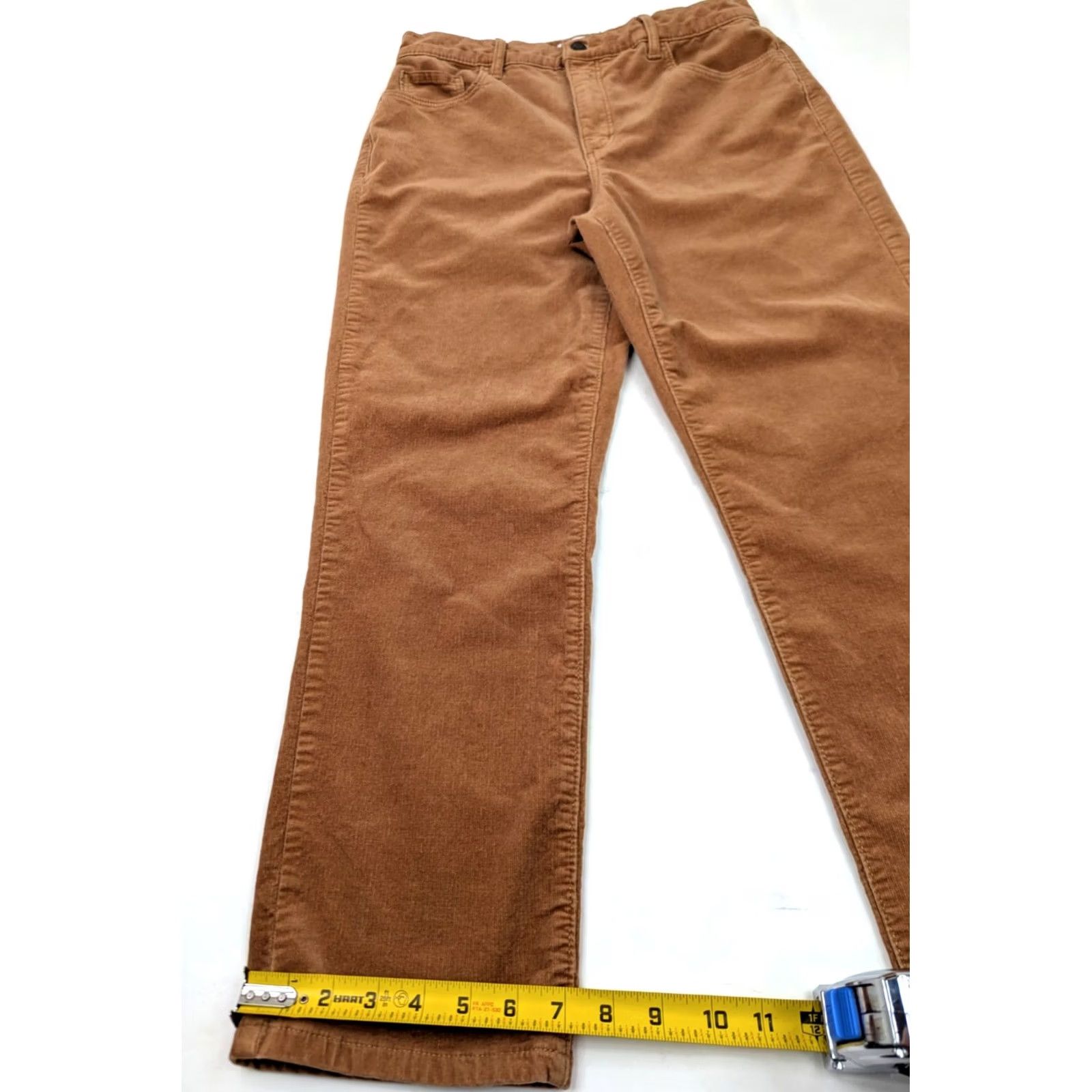 Ann Taylor Ann Taylor Loft High Waist Straight Corduroy Pants Women 8 29x26 Burnt Orange Size 30" / US 8 / IT 44 - 2 Thumbnail
