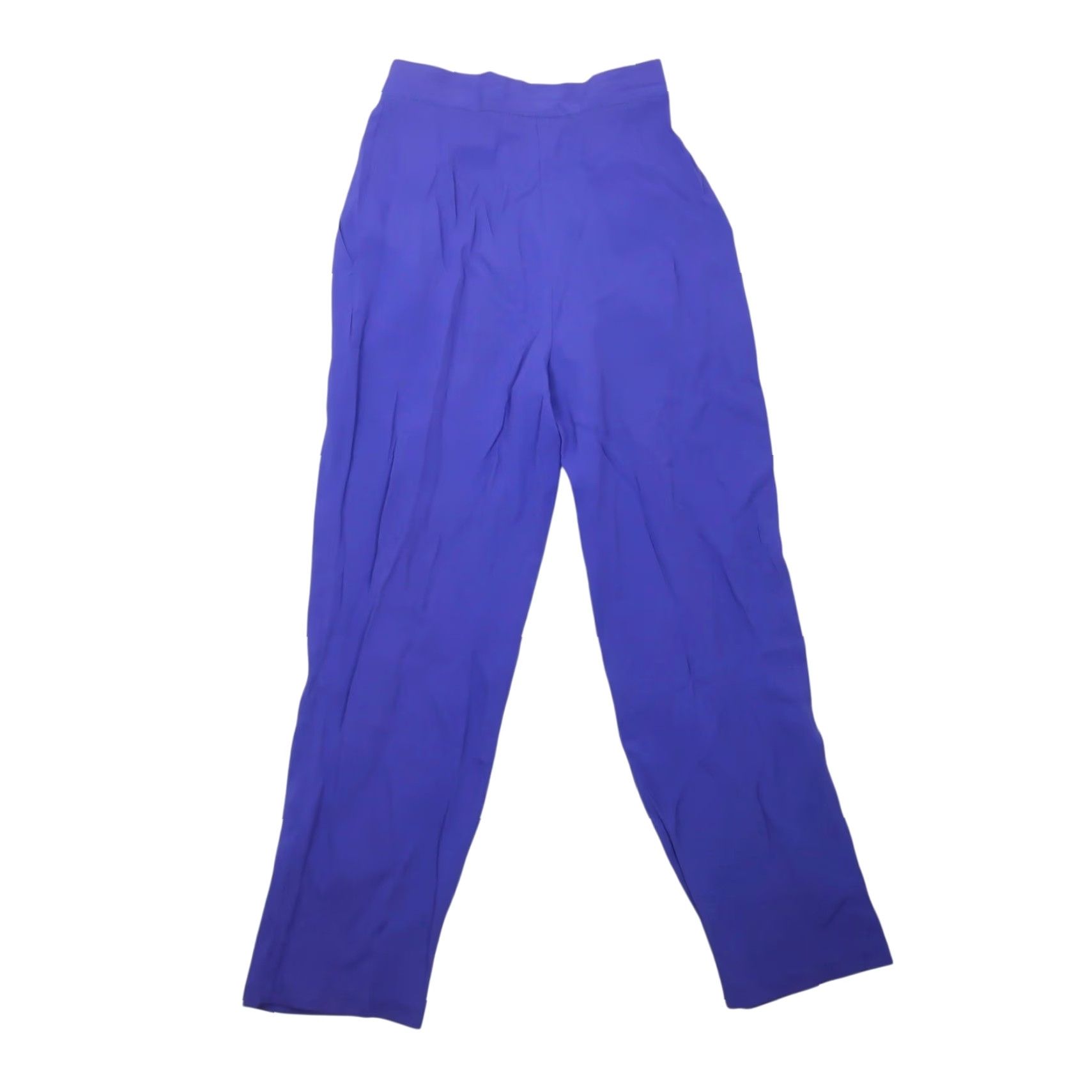 Vintage VINTAGE Pantasia Royal Purple Pleat Front High Rise Straight Pants 24" XS Regular Inseam 27" Women 80s Size 26" / US 2 / IT 38 - 3 Thumbnail