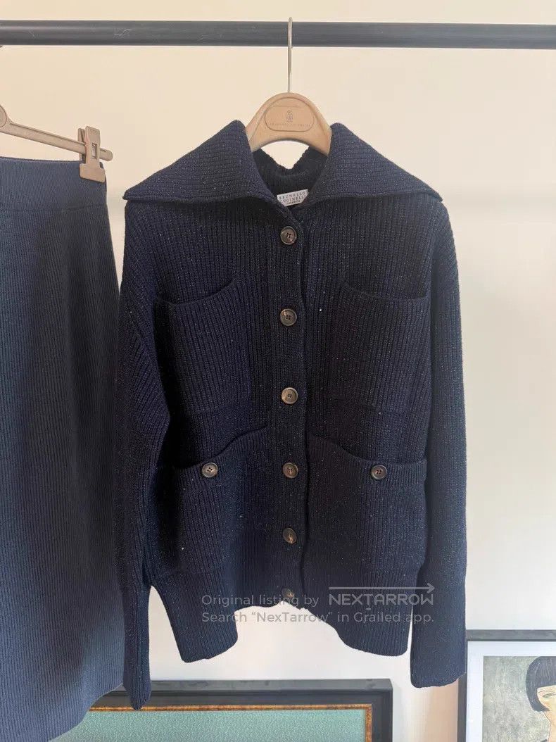 Brunello Cucinelli Brunello Cucinelli Knitted jacket Size M / US 6-8 / IT 42-44 - 1 Thumbnail