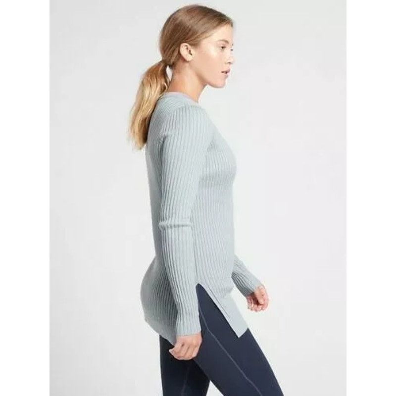 Athleta Athleta Women's XL Lincoln Park Blue Tunic Ribbed Sweater Size XL / US 12-14 / IT 48-50 - 2 Thumbnail