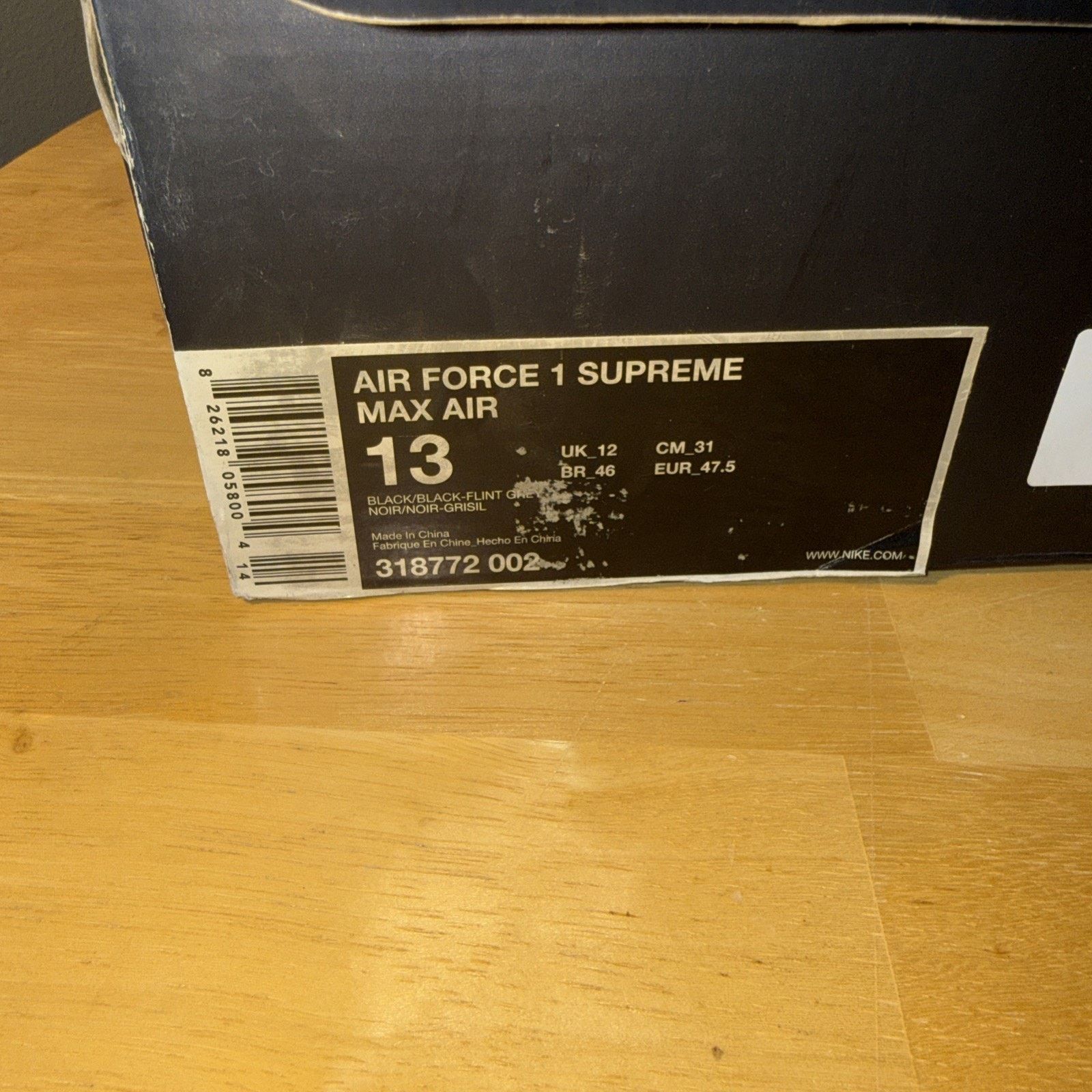 Nike Nike Air Force 1 SupremeMax Air Birds Nest Size13 318772-002 Size US 13 / EU 46 - 10 Thumbnail