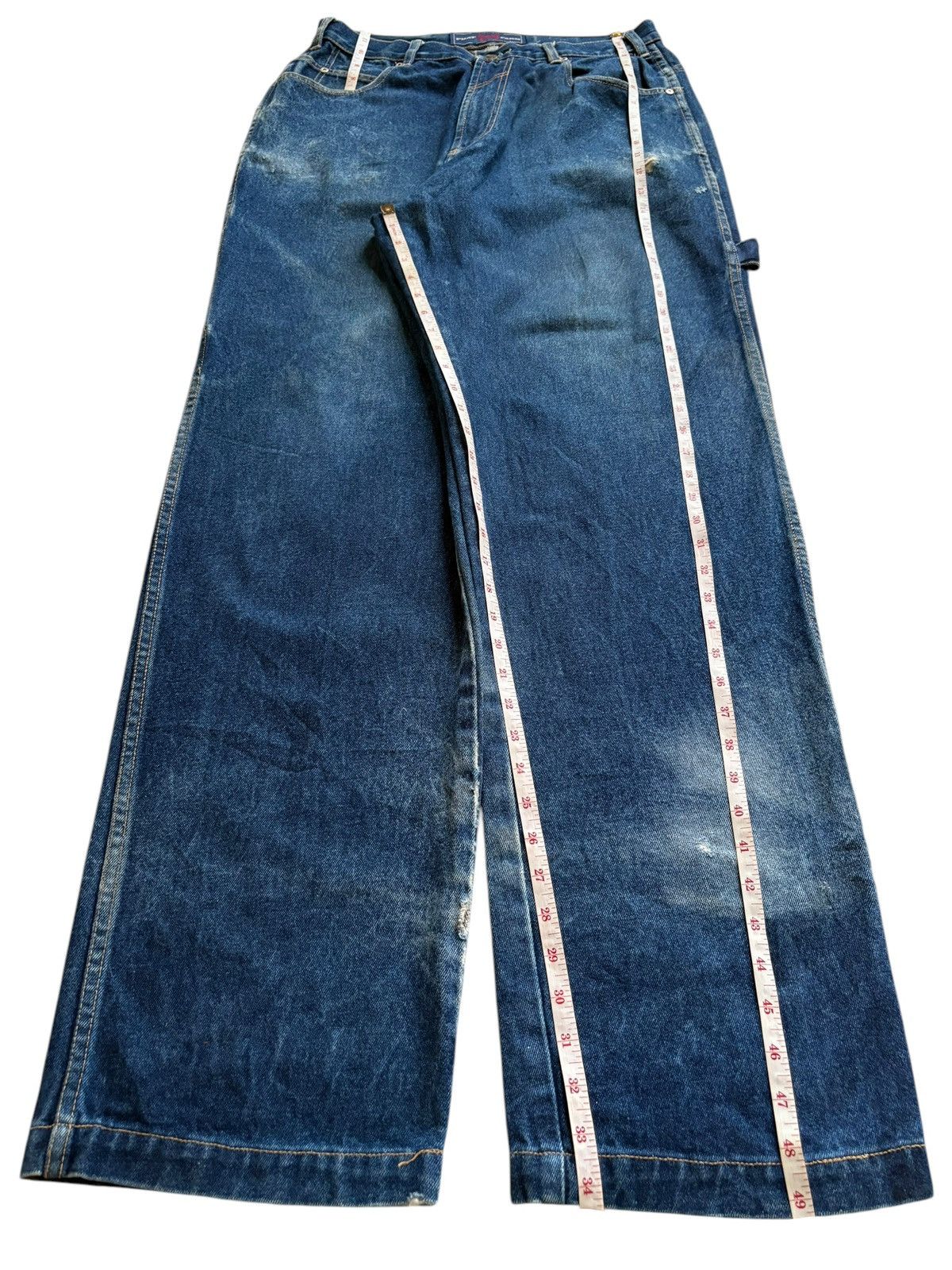 Phat Farm Vintage Phat Farm Carpenter Blue Wash Baggy Jeans Size US 32 / EU 48 - 13 Thumbnail
