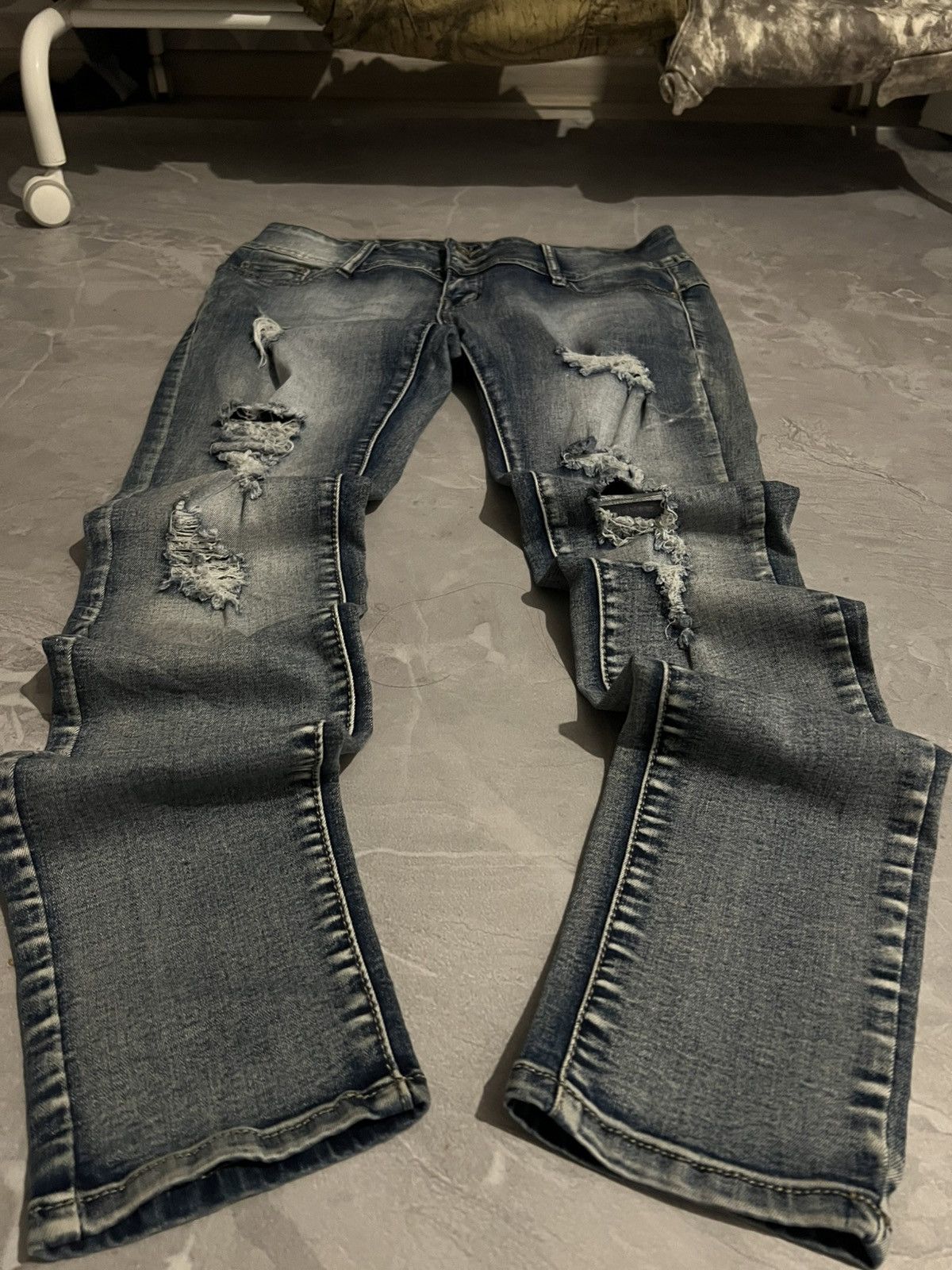 Vintage Glamour Skinny Sexy Fit Avan / Vintage Washed Designer 90 Size US 31 - 1 Thumbnail