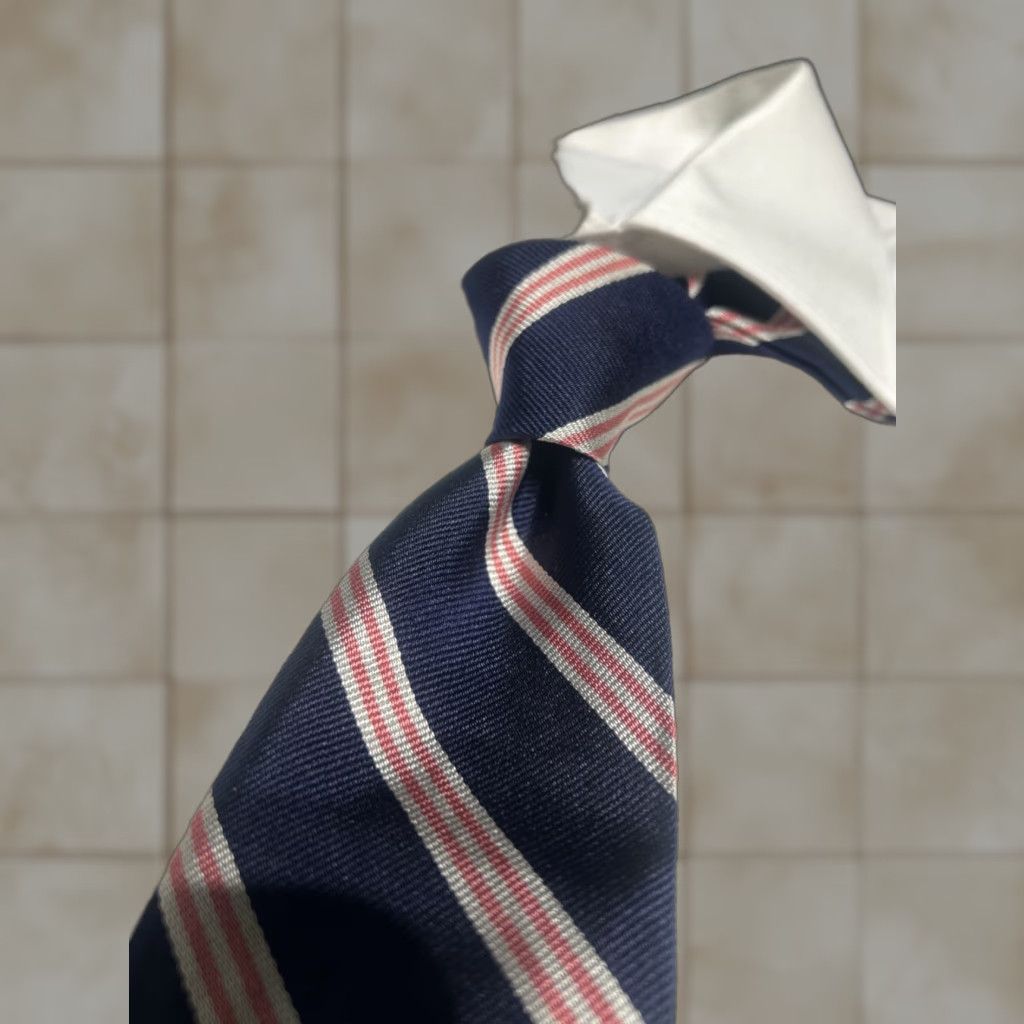 Brooks Brothers Brooks Brothers Tie Silk Striped Navy Silver Mini BB#1 the Rep Tie Men Classic 57"-60" Blue Size ONE SIZE - 1 Thumbnail