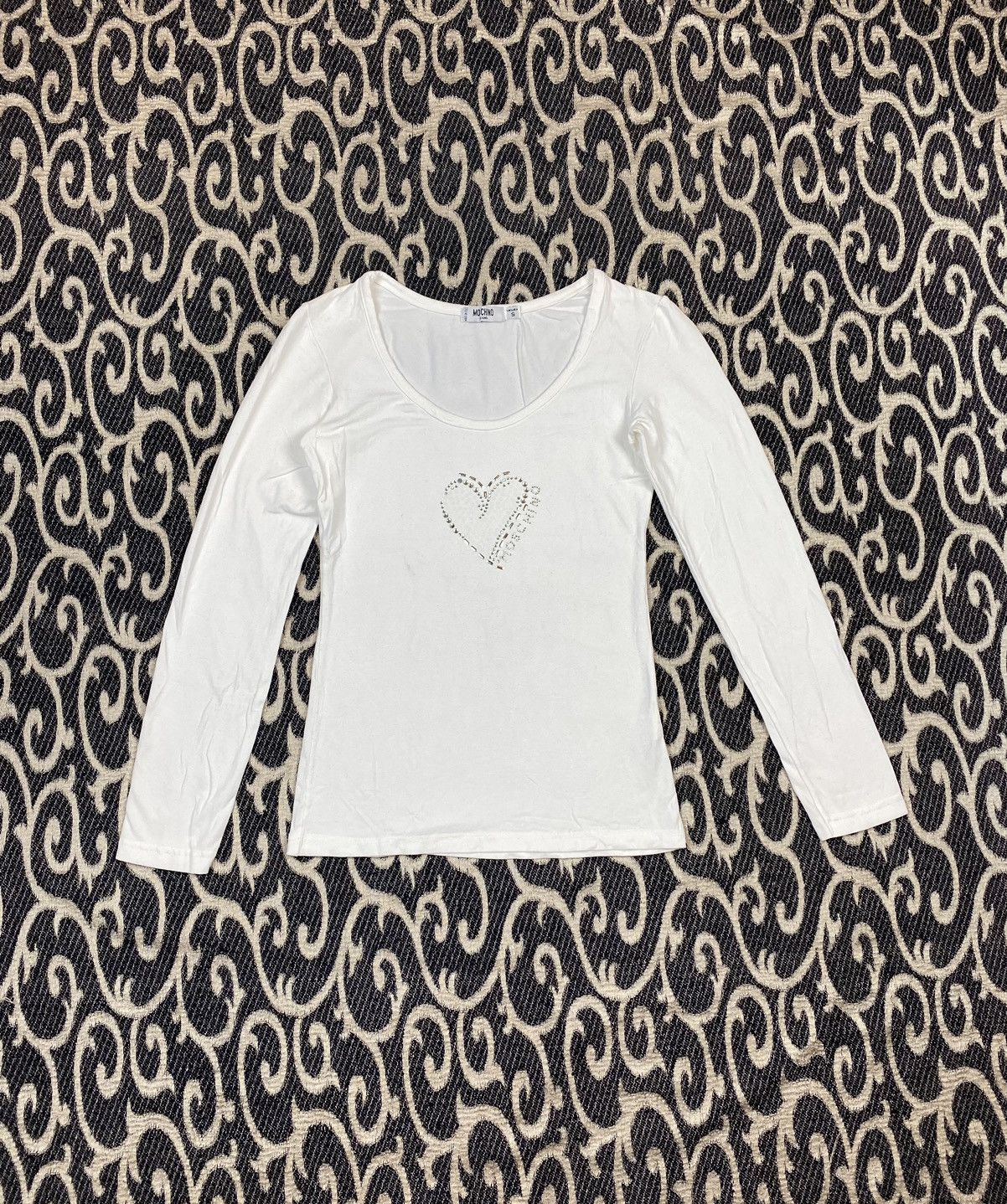 Love Moschino × Moschino Vintage 00s MOSCHINO Couture Ladies Longsleeve Glamour Size S / US 4 / IT 40 - 2 Thumbnail