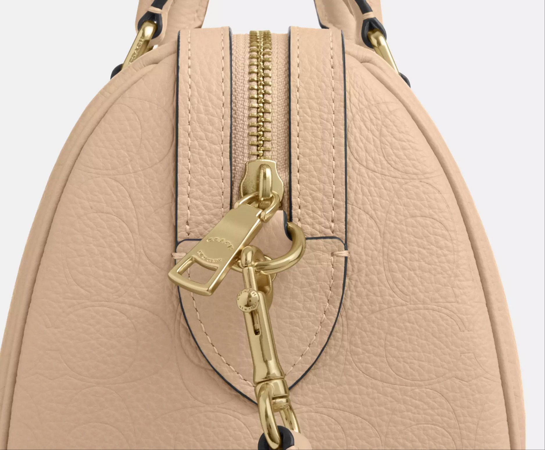 Coach Rowan Satchel Bag In Signature Leather CCD50 Oat Size ONE SIZE - 18 Thumbnail