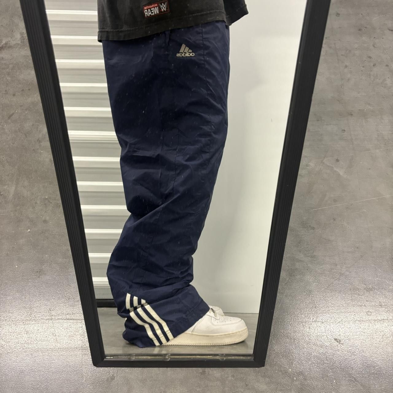 Adidas Crazy Vintage Y2K/2000s Baggy Navy Blue Adidas Trackpants! Size US 34 / EU 50 - 1 Thumbnail