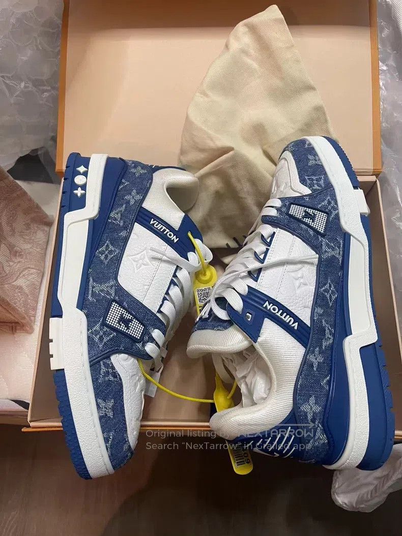 Louis Vuitton Louis Vuitton Blue cowboy trainer shoes Size US 8.5 / EU 41-42 - 8 Thumbnail