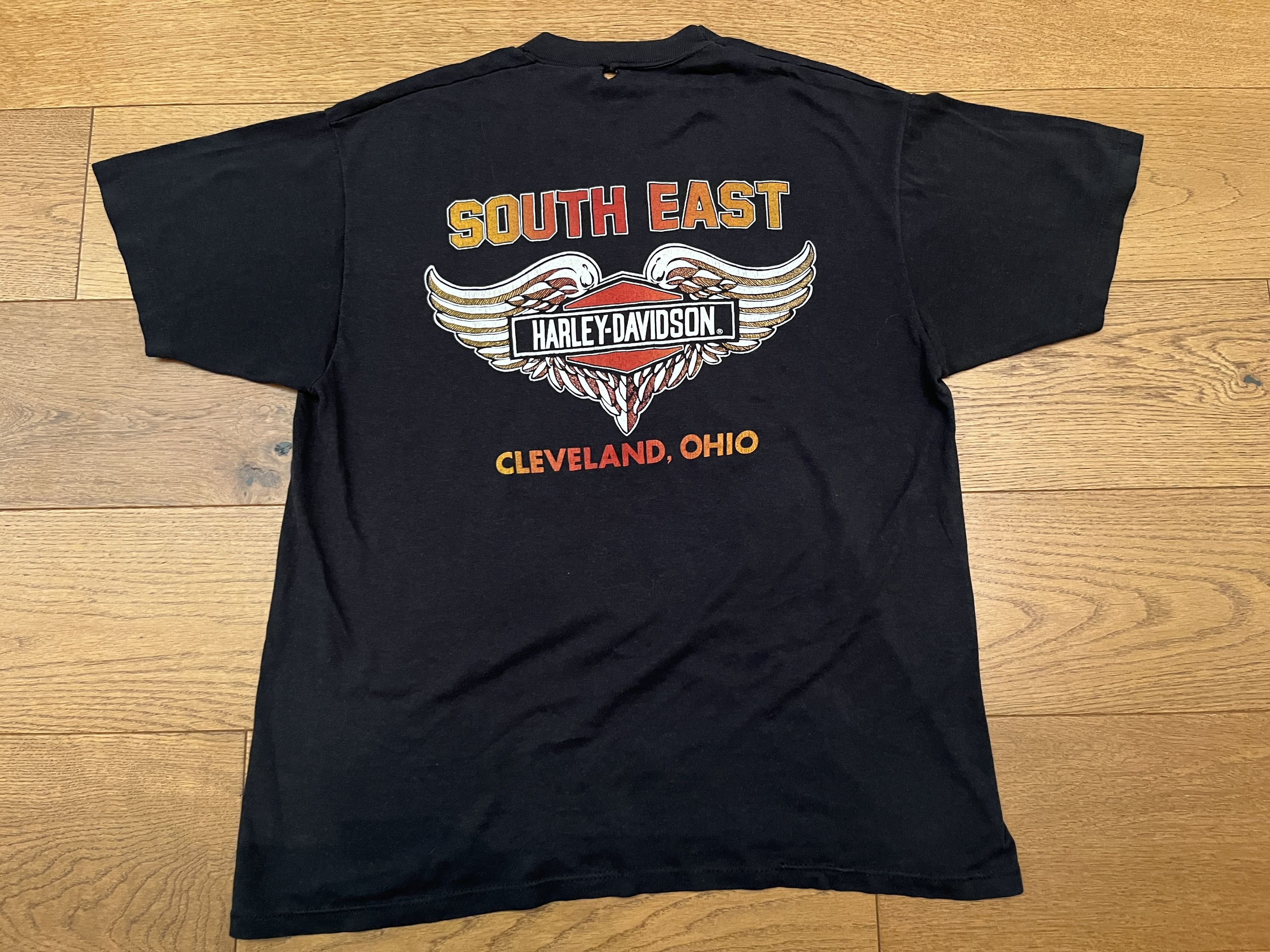 Harley Davidson Rare Vintage 80s Harley-Davidson Single Stitch Eagle Tee Size US L / EU 52-54 / 3 - 4 Thumbnail