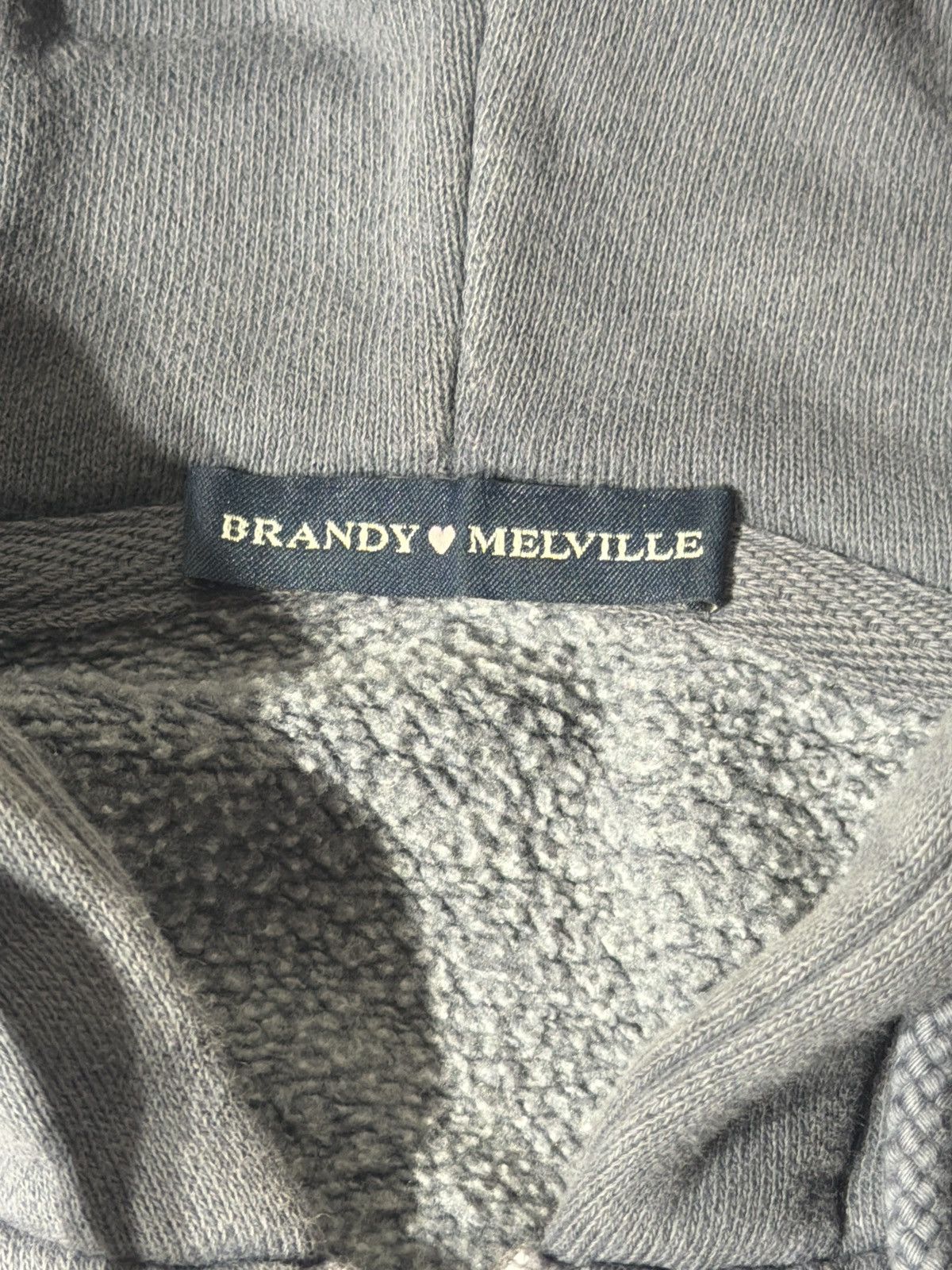 Brandy Melville Dark Grey Brandy Melville Zip Up Size ONE SIZE - 2 Thumbnail