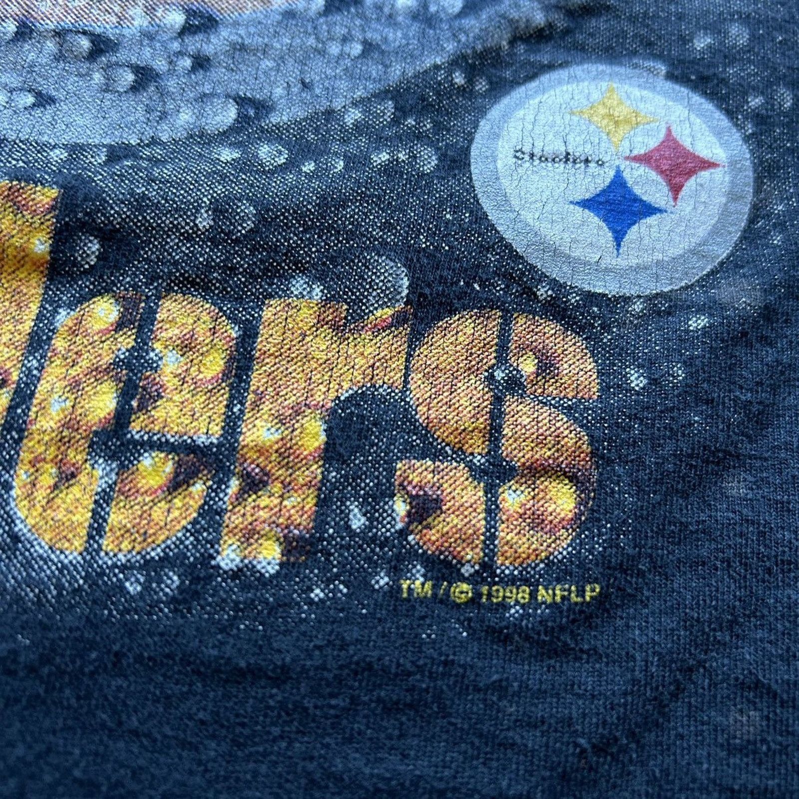 NFL Vintage 90s Pittsburgh Steelers NFL T Shirt 2XL Sun Faded Size US XXL / EU 58 / 5 - 4 Thumbnail