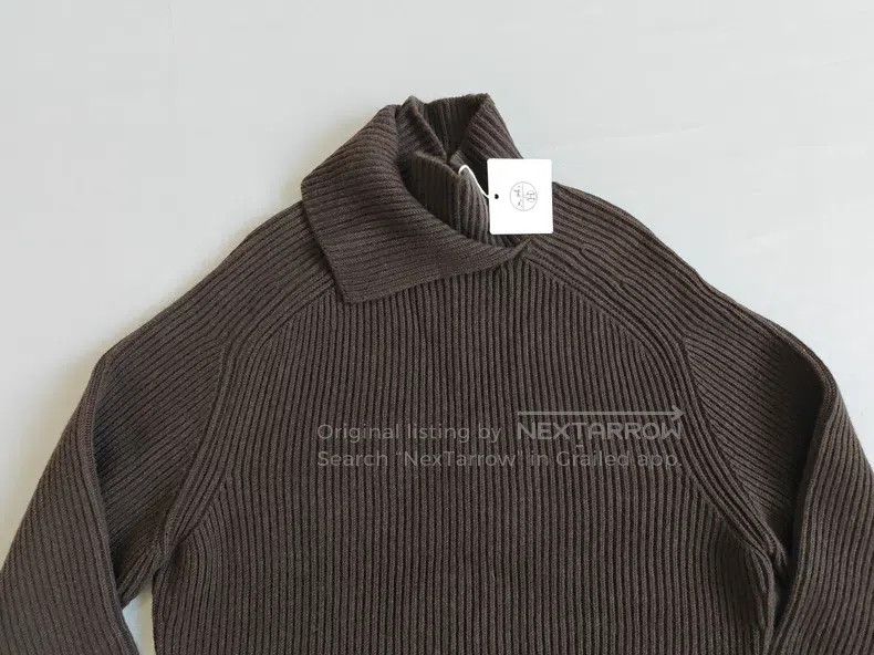 Hermes Hermes Double collar cashmere knitted sweater, dark brown, Size US M / EU 48-50 / 2 - 3 Thumbnail
