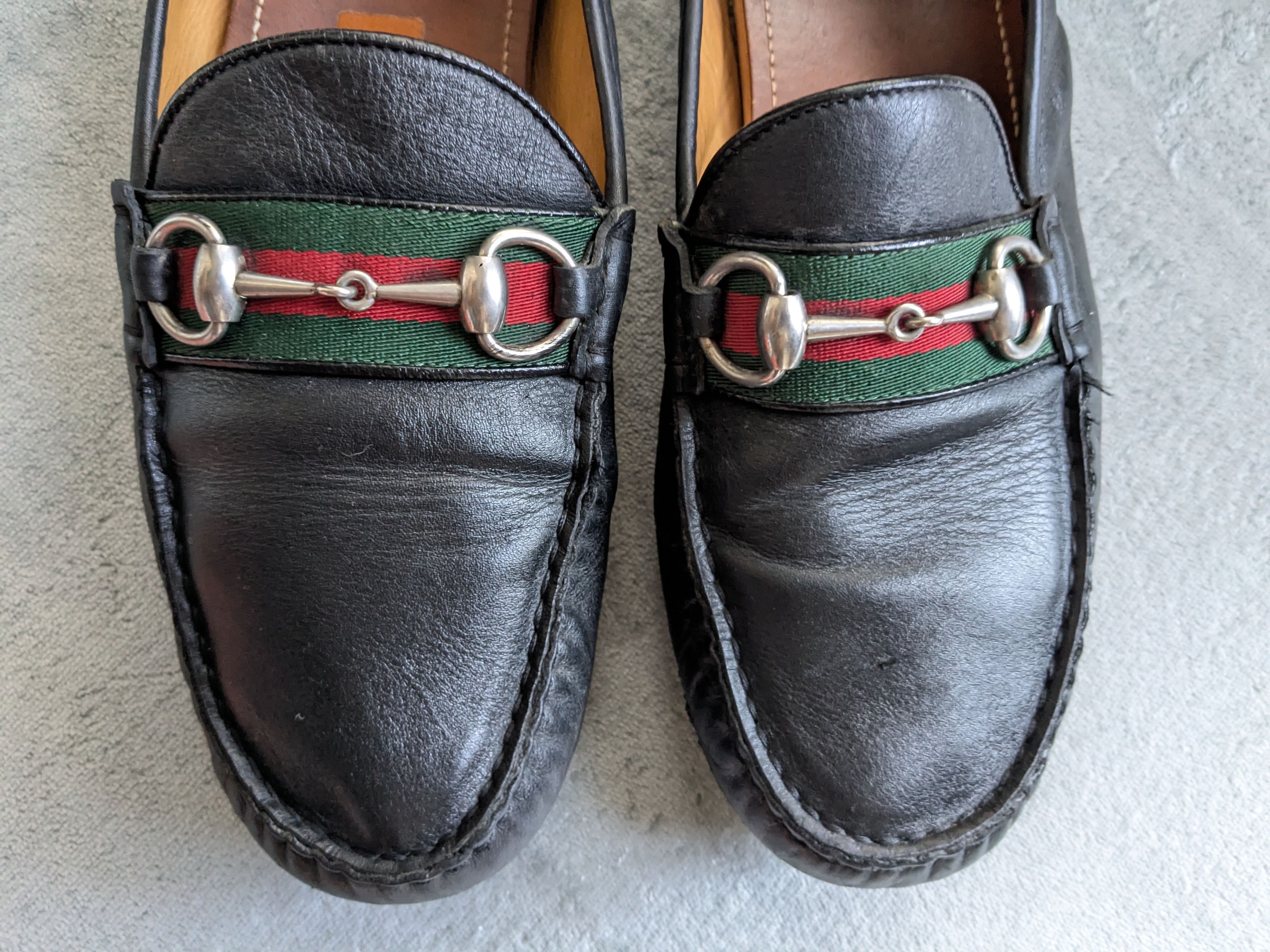 Gucci Gucci Horsebit Driving Loafers Black Leather 9.5 Italy Size US 9.5 / EU 42-43 - 3 Thumbnail